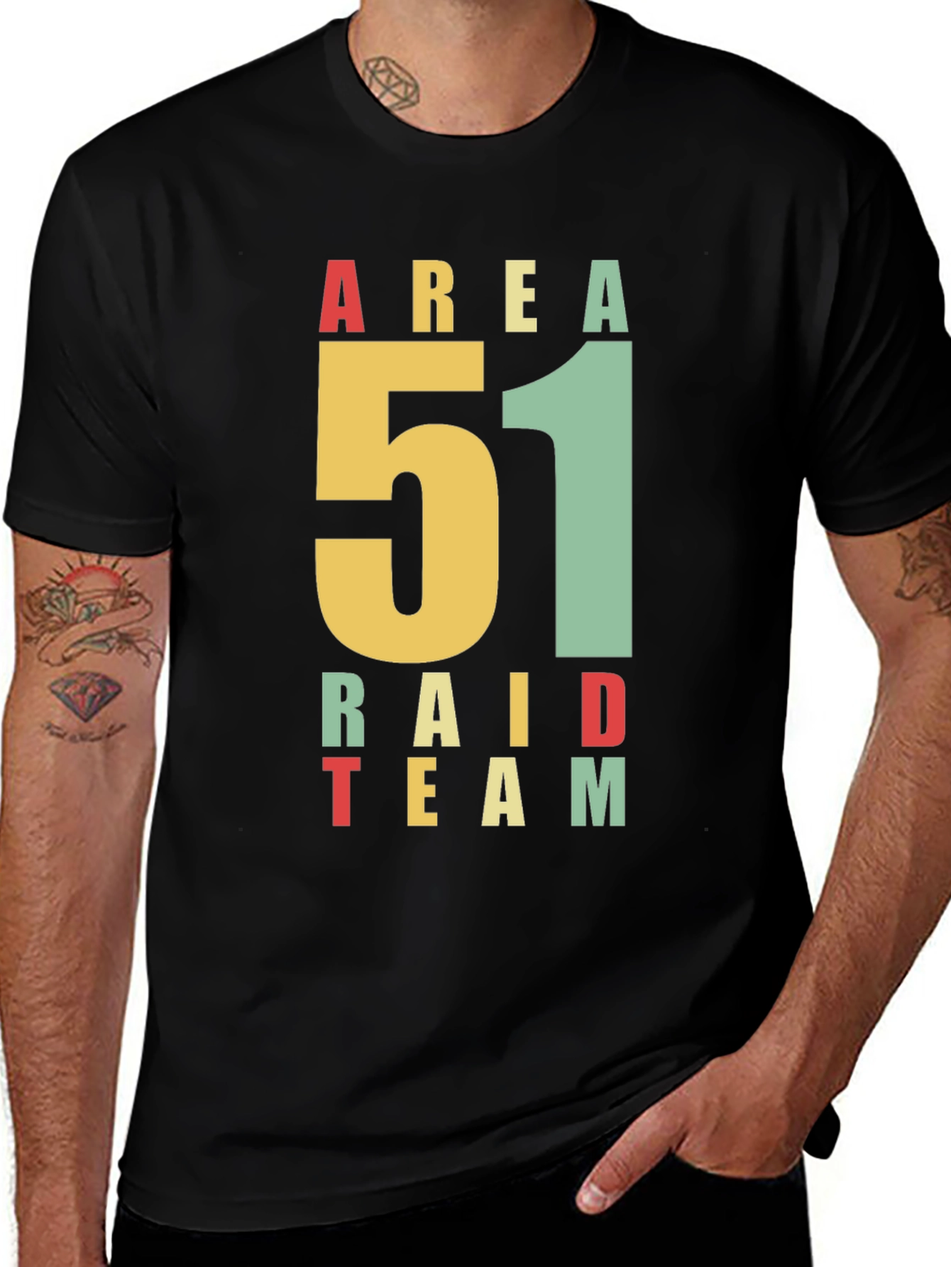 Area 51 Raid Team Graphic T-Shirt - Black
