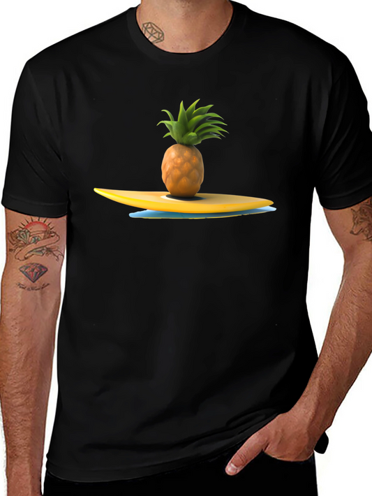 Pineapple Surfboard Graphic T-Shirt