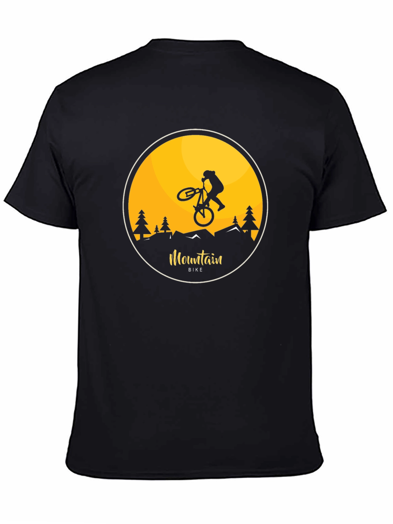 Mountain Bike Graphic T-Shirt - Black Cotton Tee