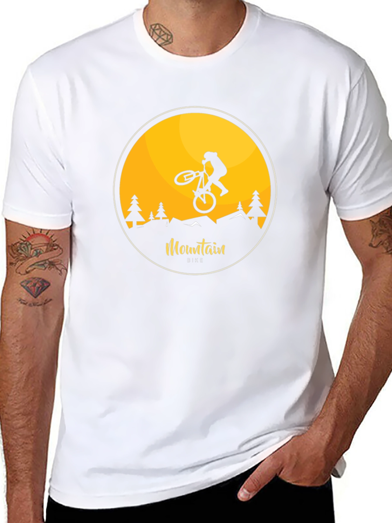 Mountain Bike Graphic T-Shirt - Black Cotton Tee
