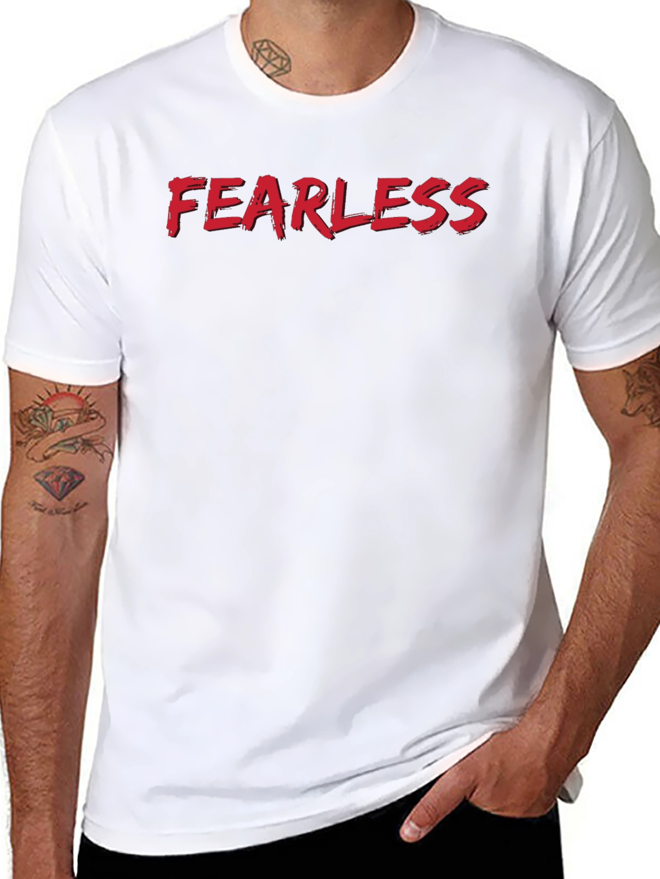 Fearless Graphic Tee - Black Casual Shirt