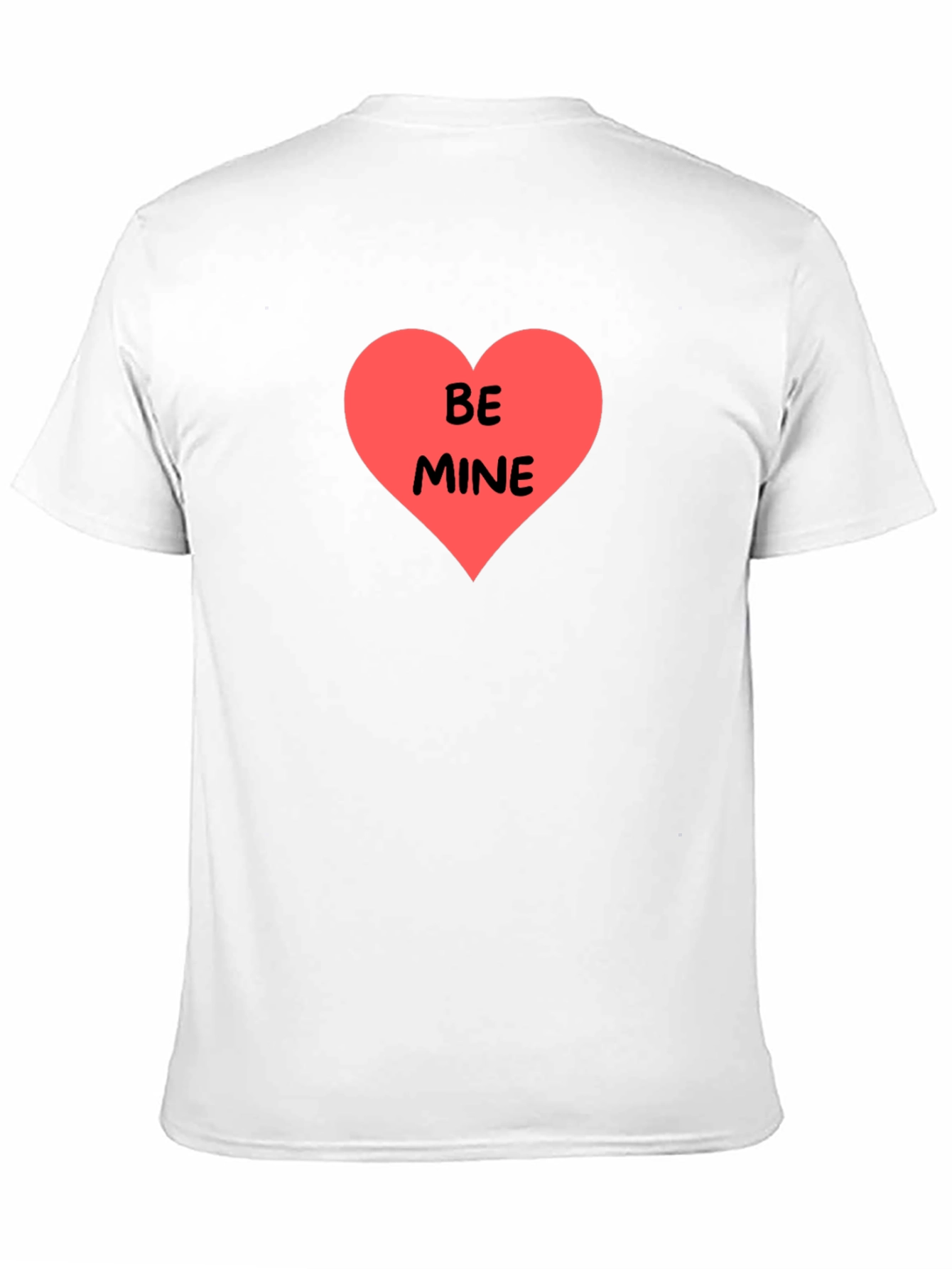 Be Mine Heart Graphic Black T-Shirt