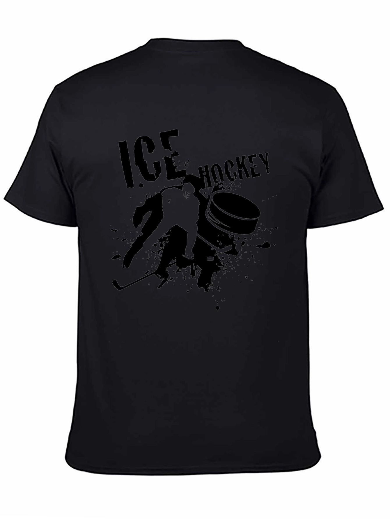 Ice Hockey Graphic Tee - Black