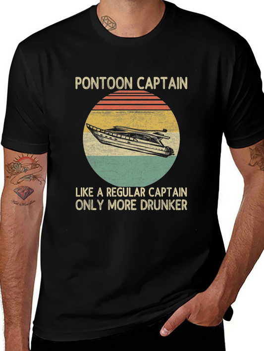 Pontoon Captain T-Shirt - Funny Boating Tee