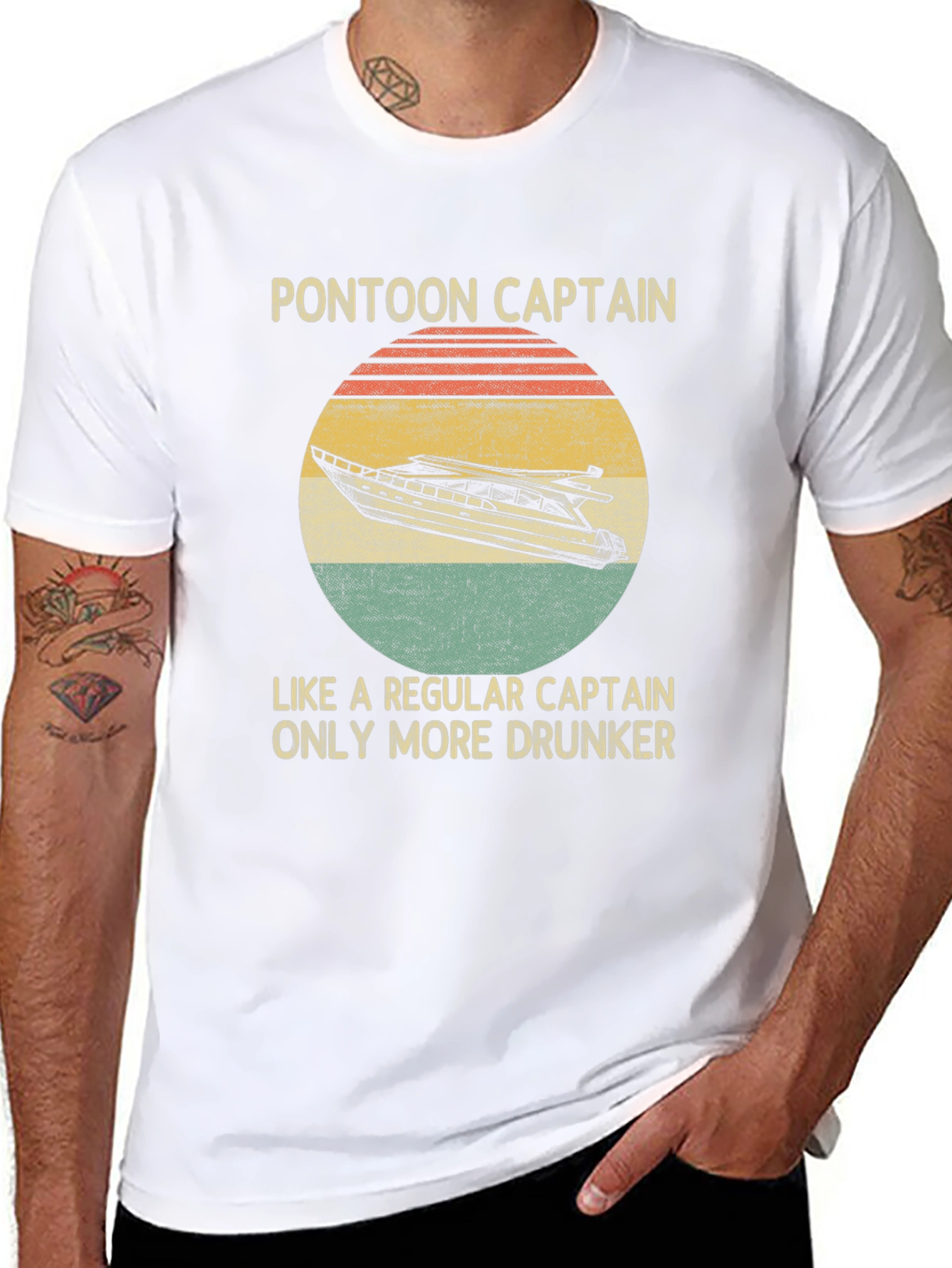 Pontoon Captain T-Shirt - Funny Boating Tee
