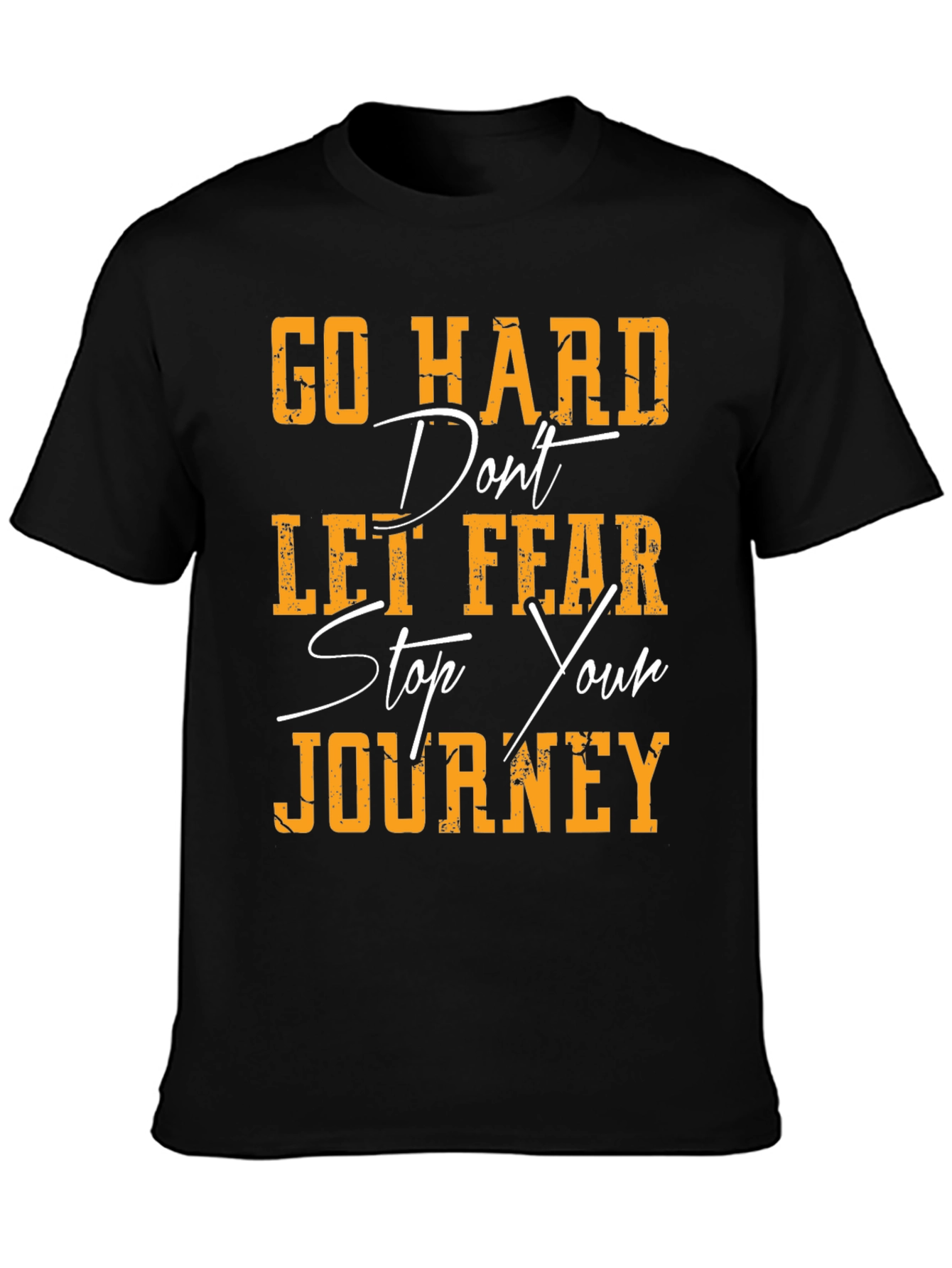 Motivational Graphic Tee - Go Hard Journey