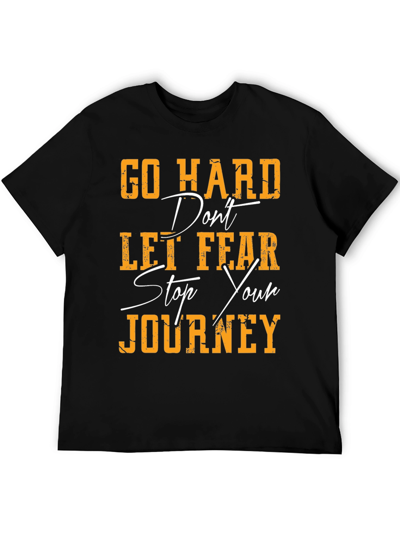 Motivational Graphic Tee - Go Hard Journey