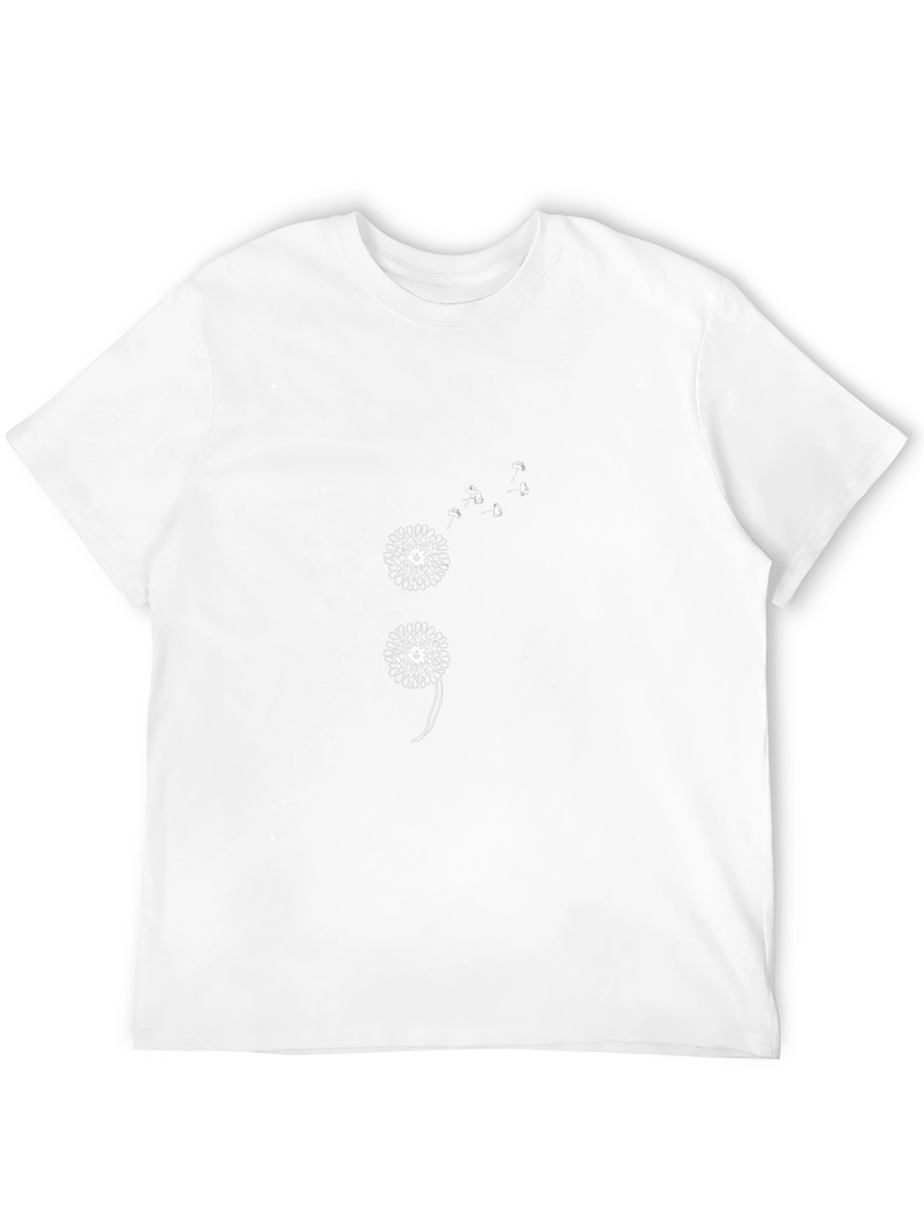 Black Semicolon Dandelion Graphic T-Shirt
