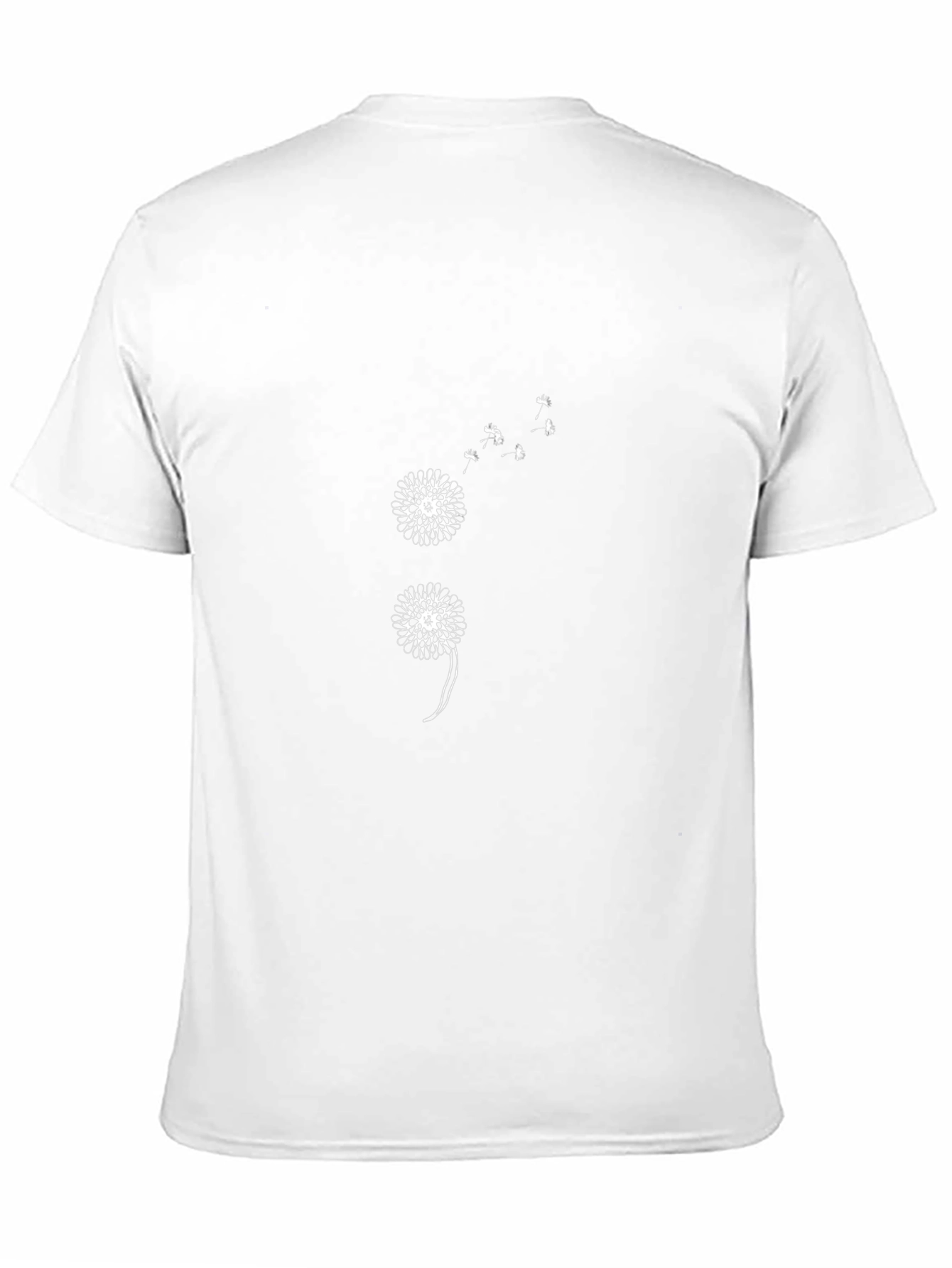 Black Semicolon Dandelion Graphic T-Shirt