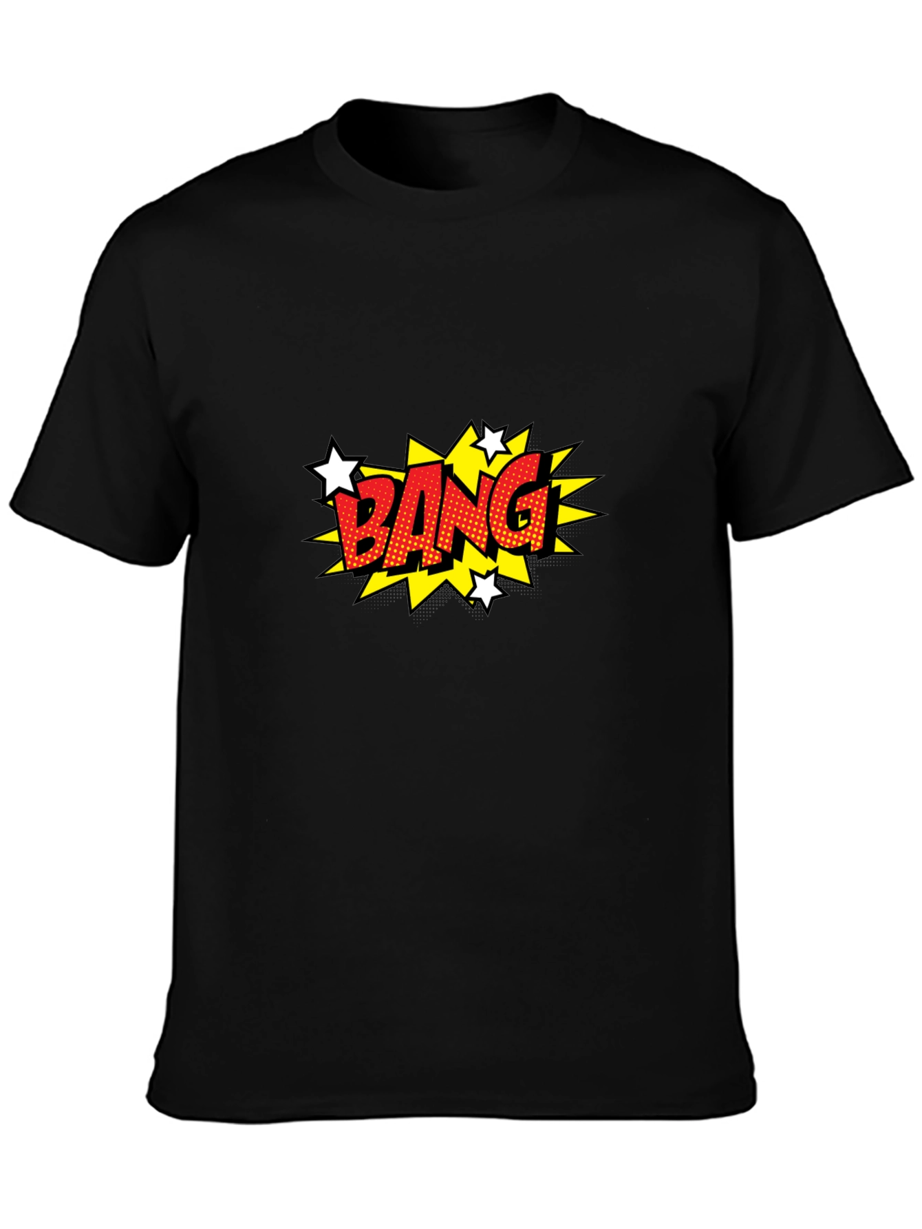 Comic Style BANG Graphic Black T-Shirt