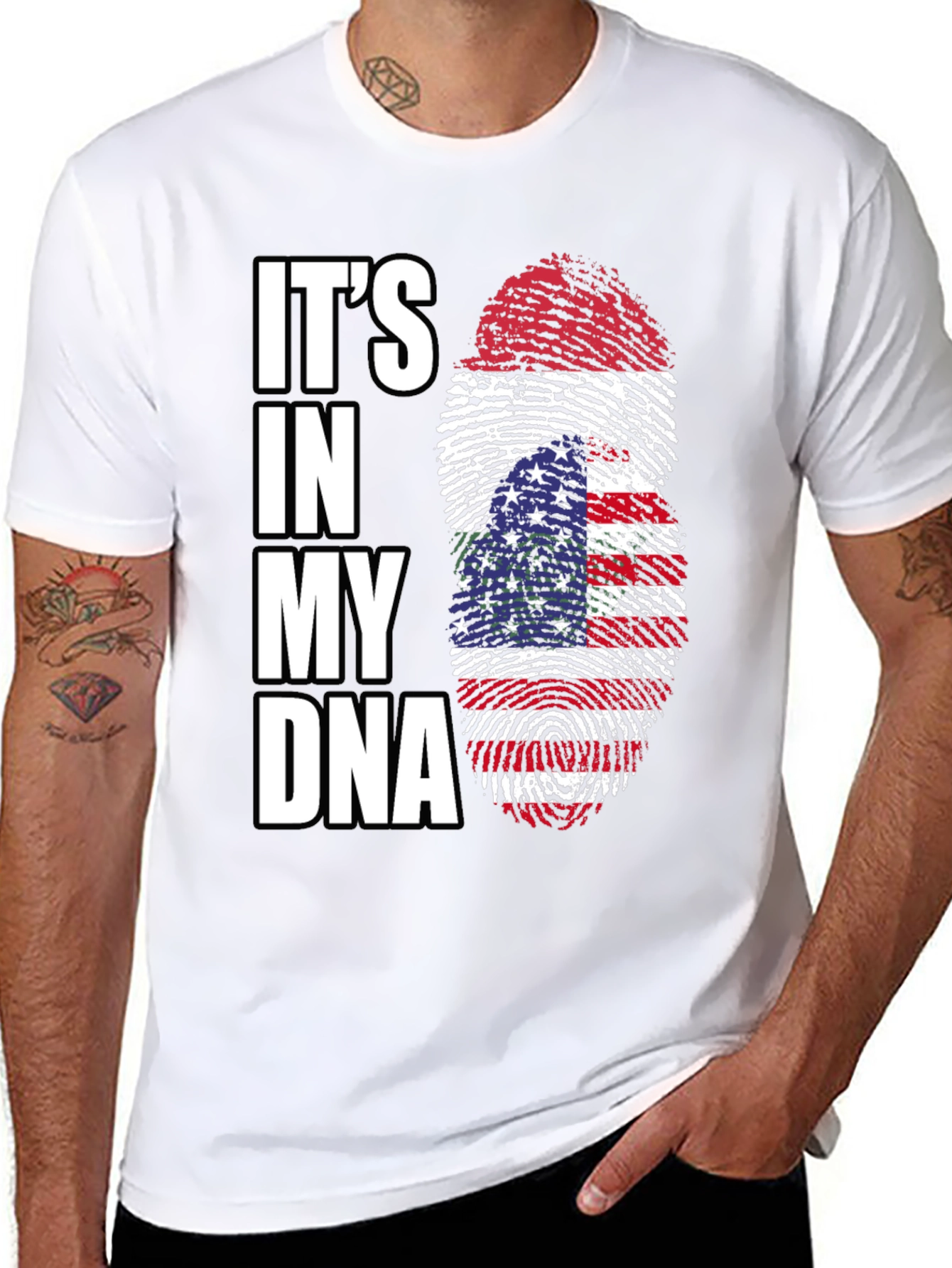 Patriotic Its in My DNA Graphic Tee