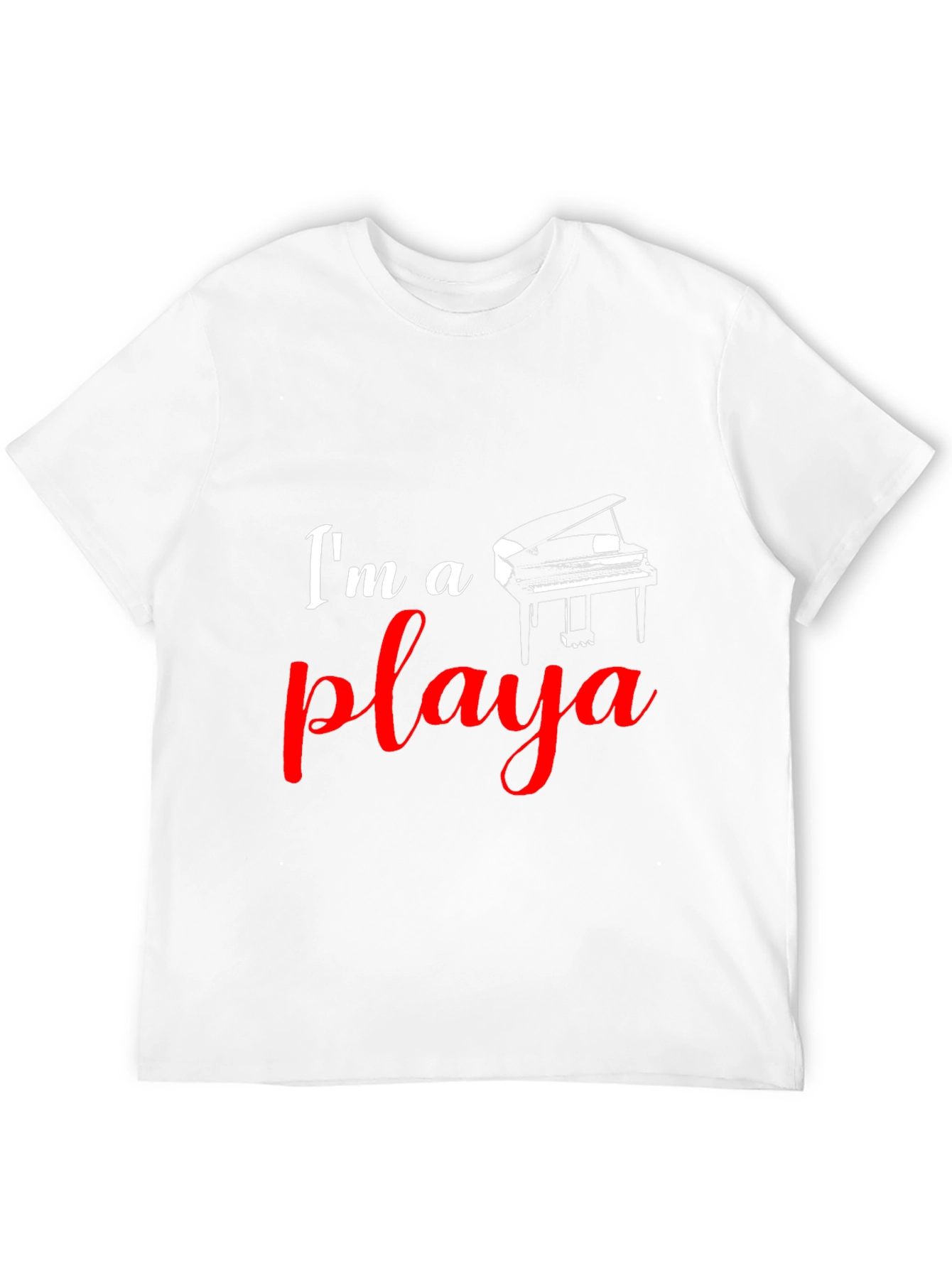 Im A Playa Piano Player Black T-Shirt