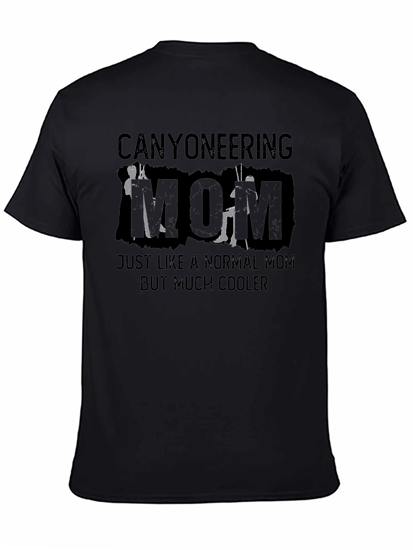Canyoneering Mom Black Graphic T-Shirt