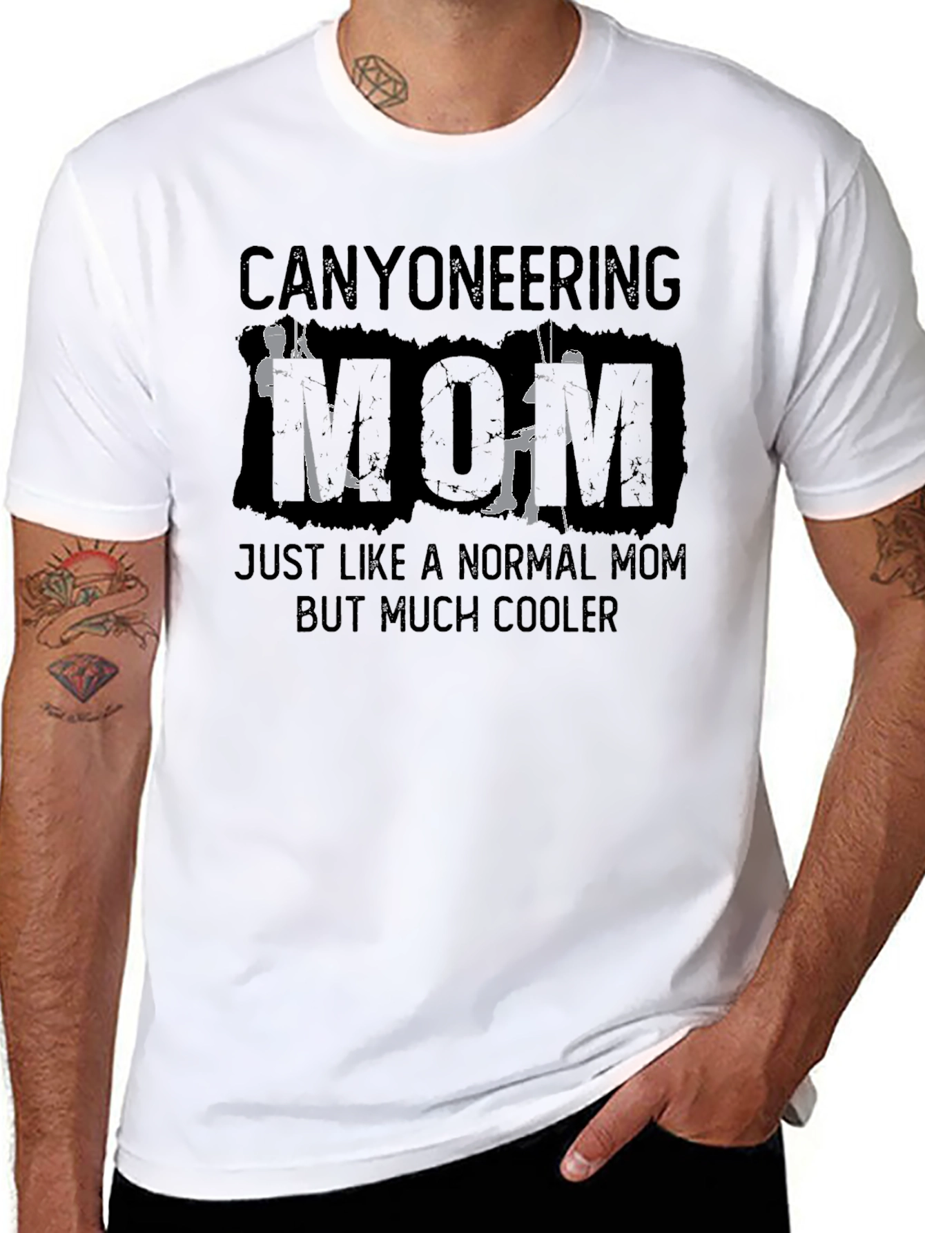 Canyoneering Mom Black Graphic T-Shirt