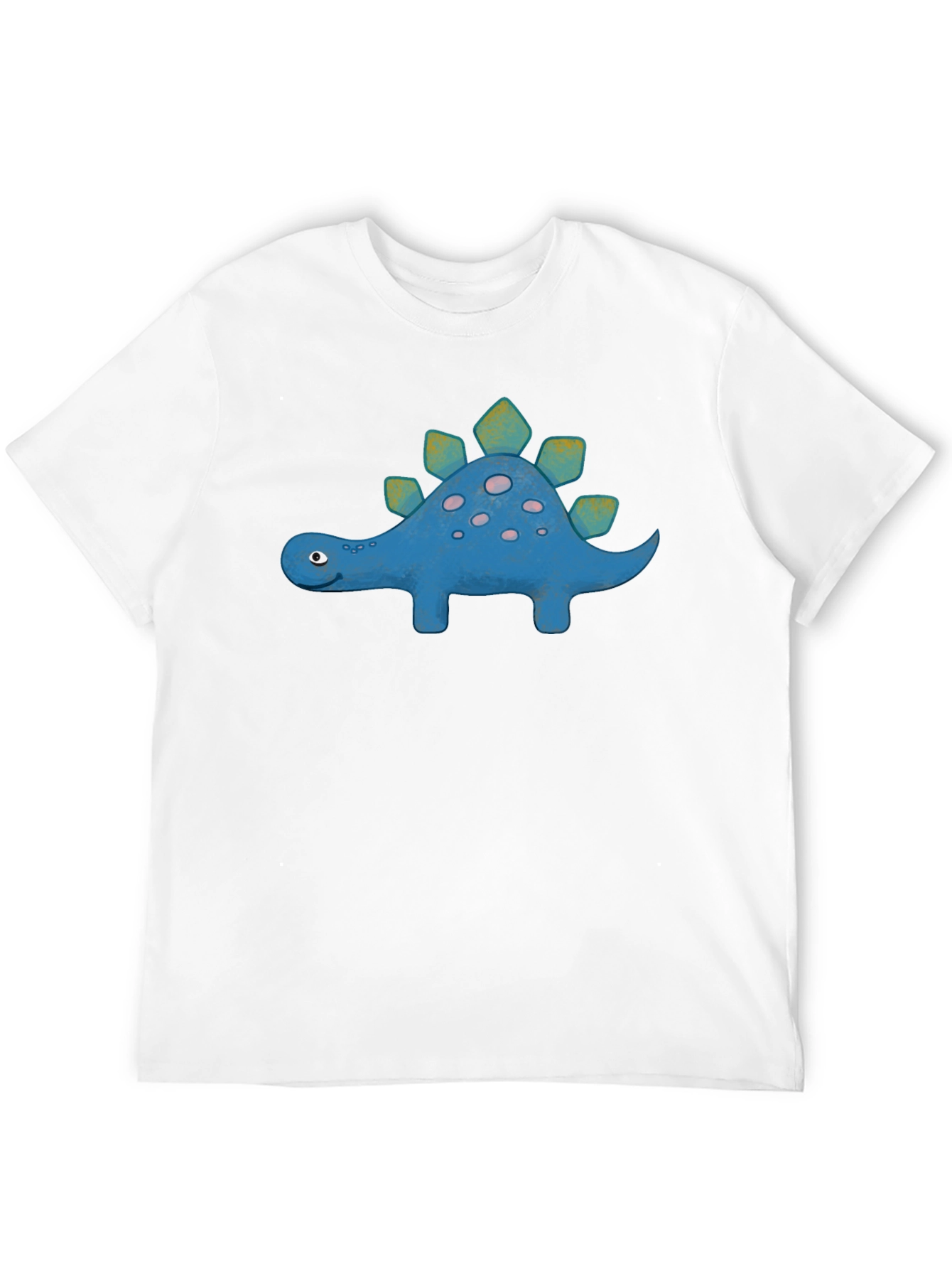 Cute Cartoon Stegosaurus Graphic T-Shirt