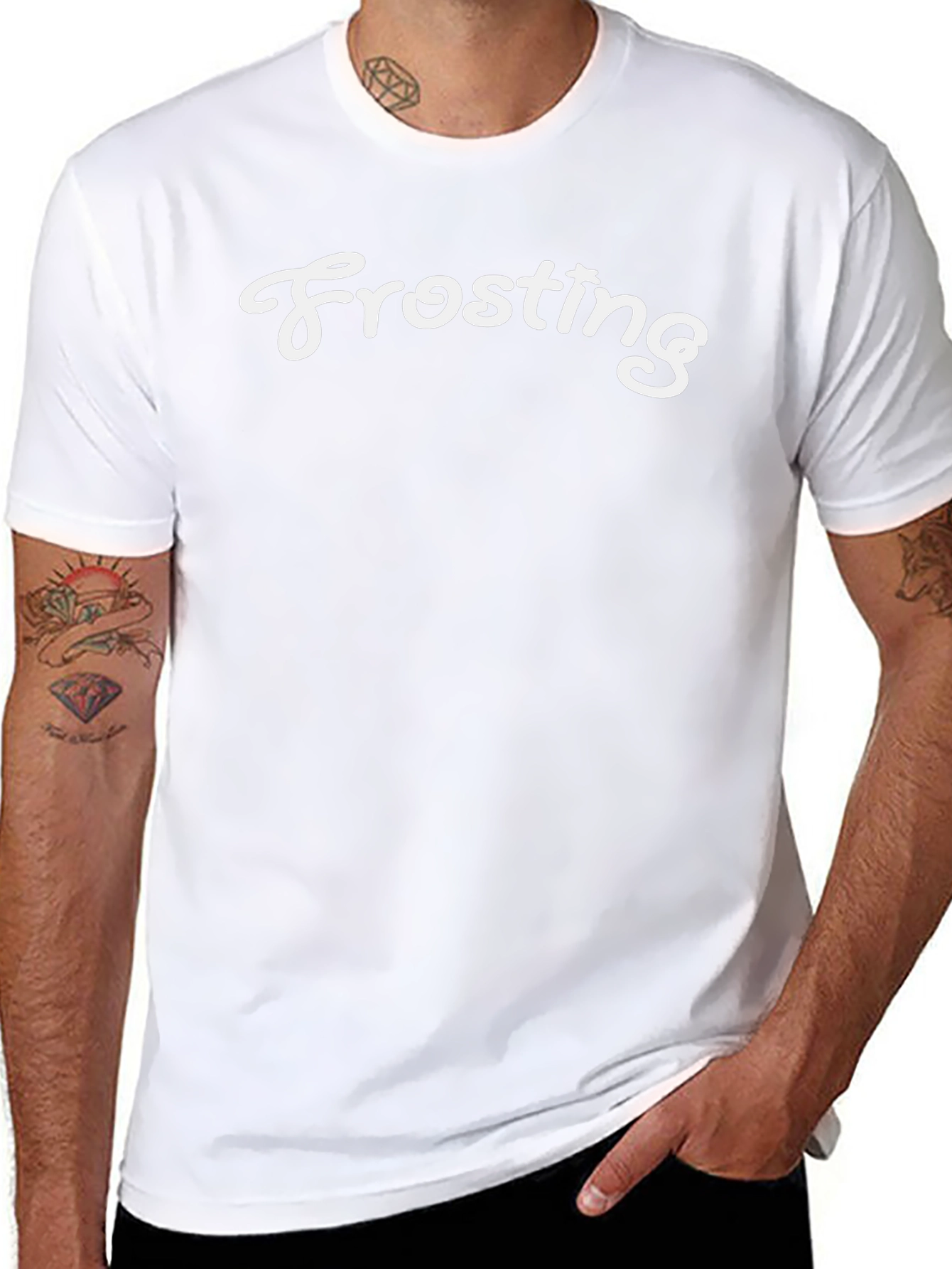 Frosting Black Cotton T-Shirt