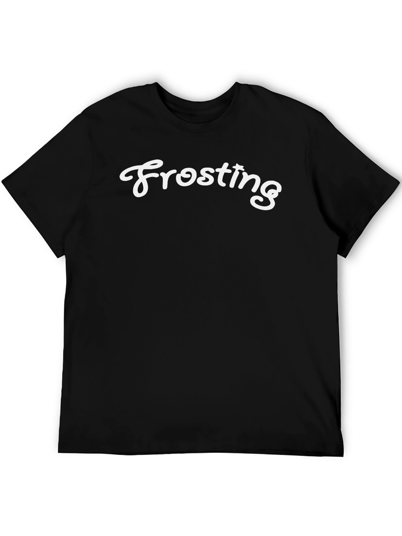 Frosting Black Cotton T-Shirt