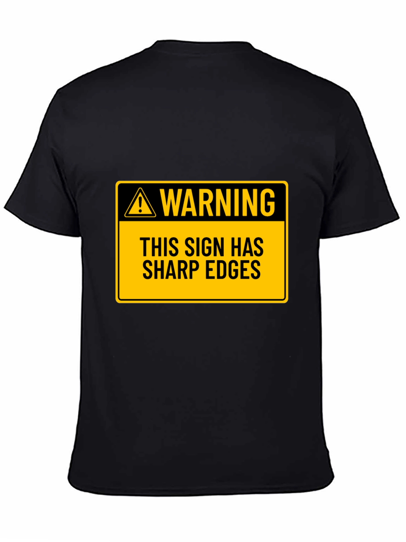 Warning Sharp Edges Novelty Graphic Tee