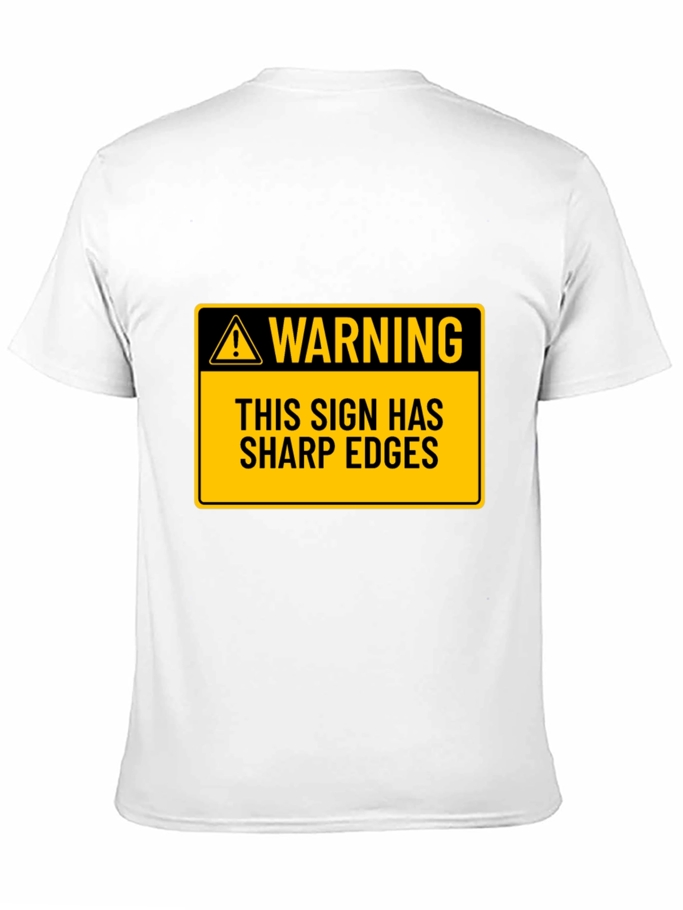 Warning Sharp Edges Novelty Graphic Tee