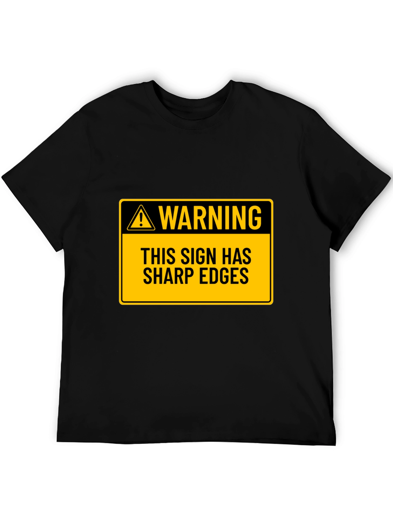 Warning Sharp Edges Novelty Graphic Tee