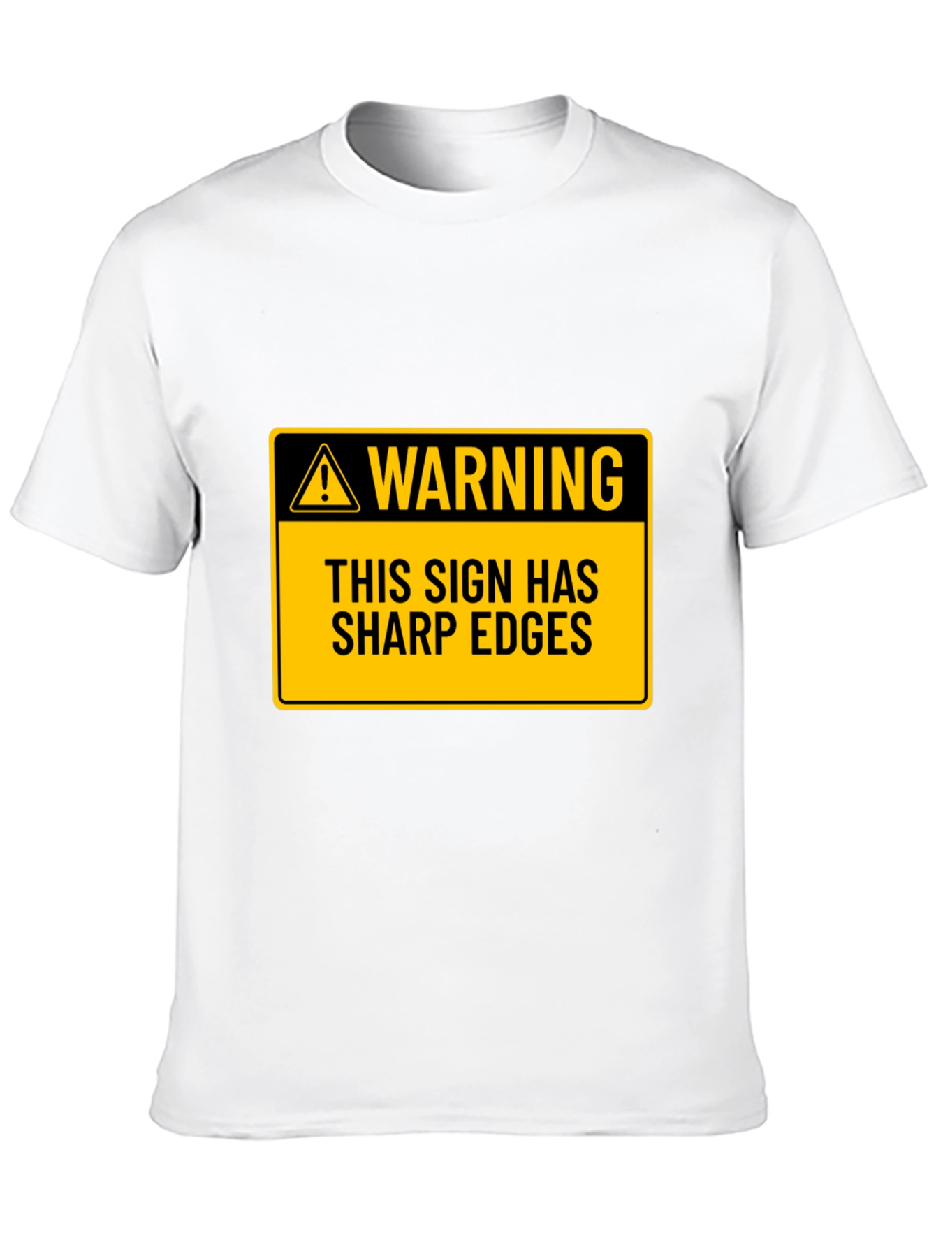 Warning Sharp Edges Novelty Graphic Tee