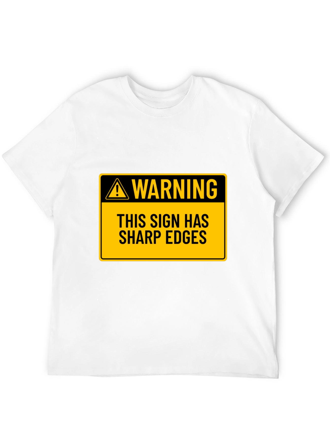 Warning Sharp Edges Novelty Graphic Tee