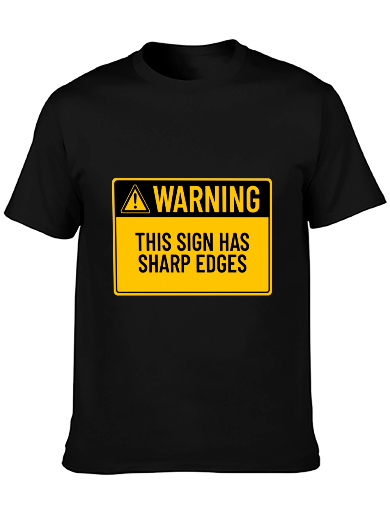 Warning Sharp Edges Novelty Graphic Tee