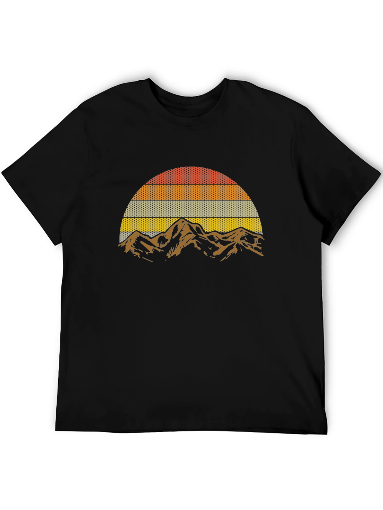 Retro Mountain Sunset Graphic T-Shirt