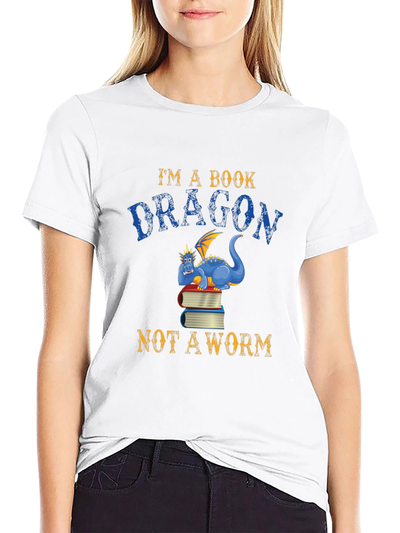 Book Dragon T-Shirt - Reader Graphic Tee