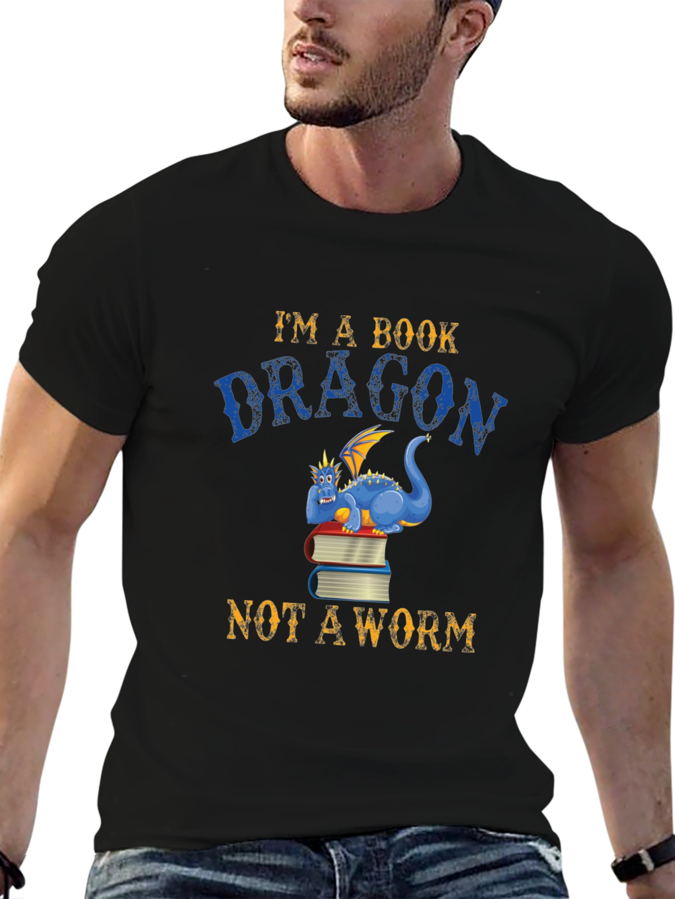 Book Dragon T-Shirt - Reader Graphic Tee