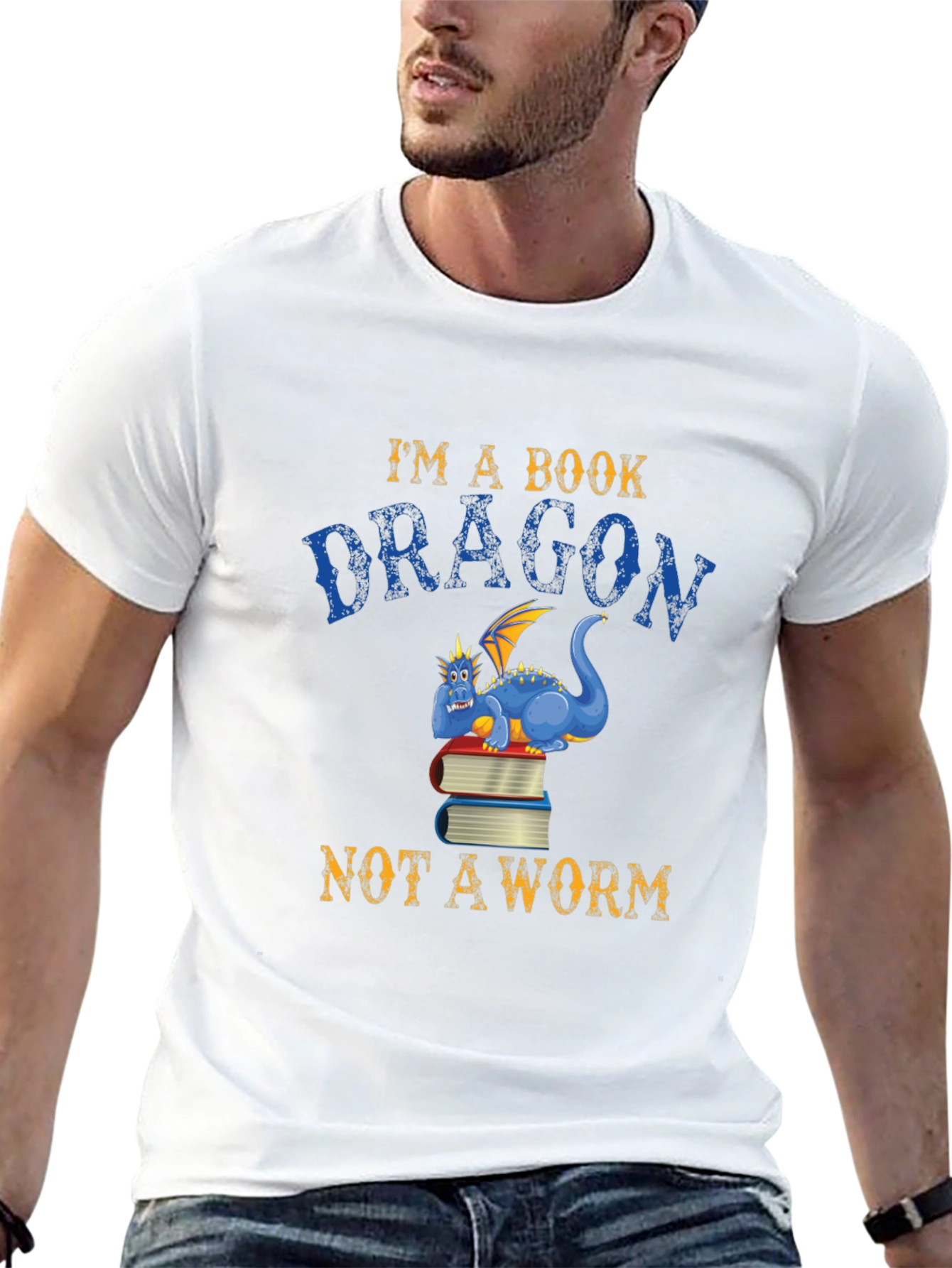 Book Dragon T-Shirt - Reader Graphic Tee