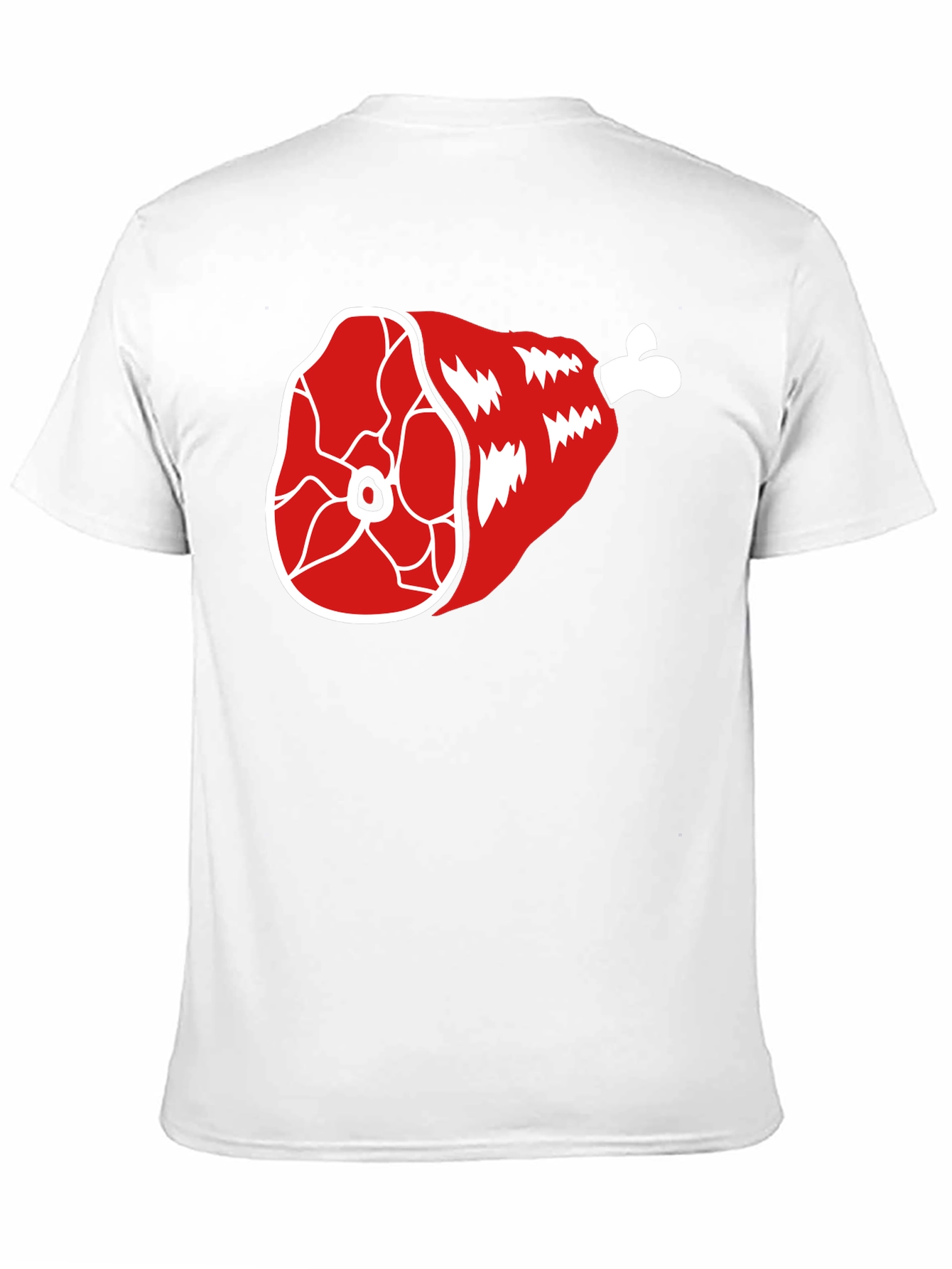 Funny Ham Leg T-Shirt - Cartoon Meat Graphic Tee