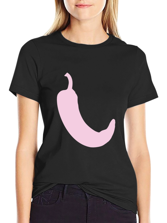 Chili Pepper Graphic Tee - Black Cotton T-Shirt