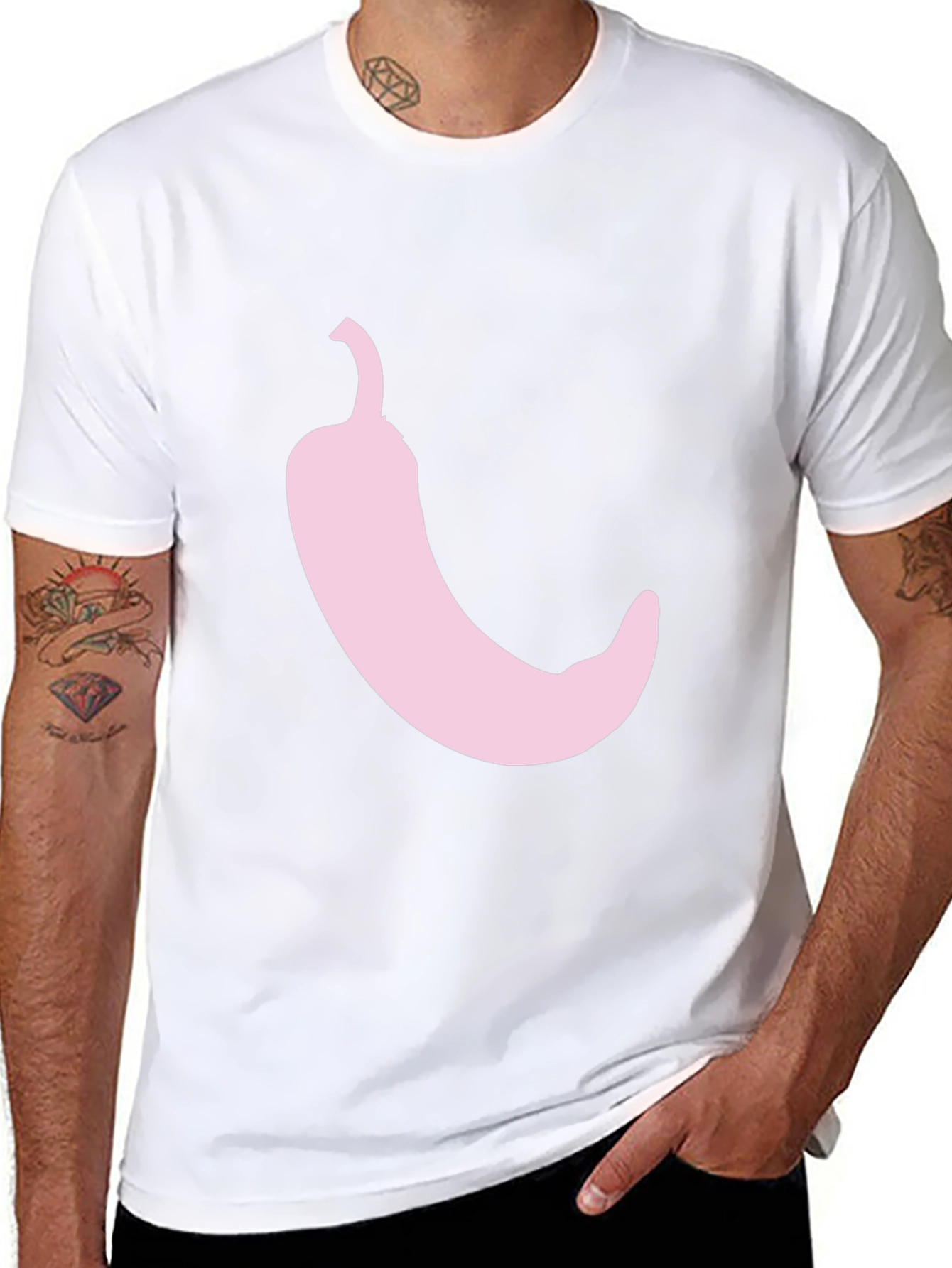 Chili Pepper Graphic Tee - Black Cotton T-Shirt