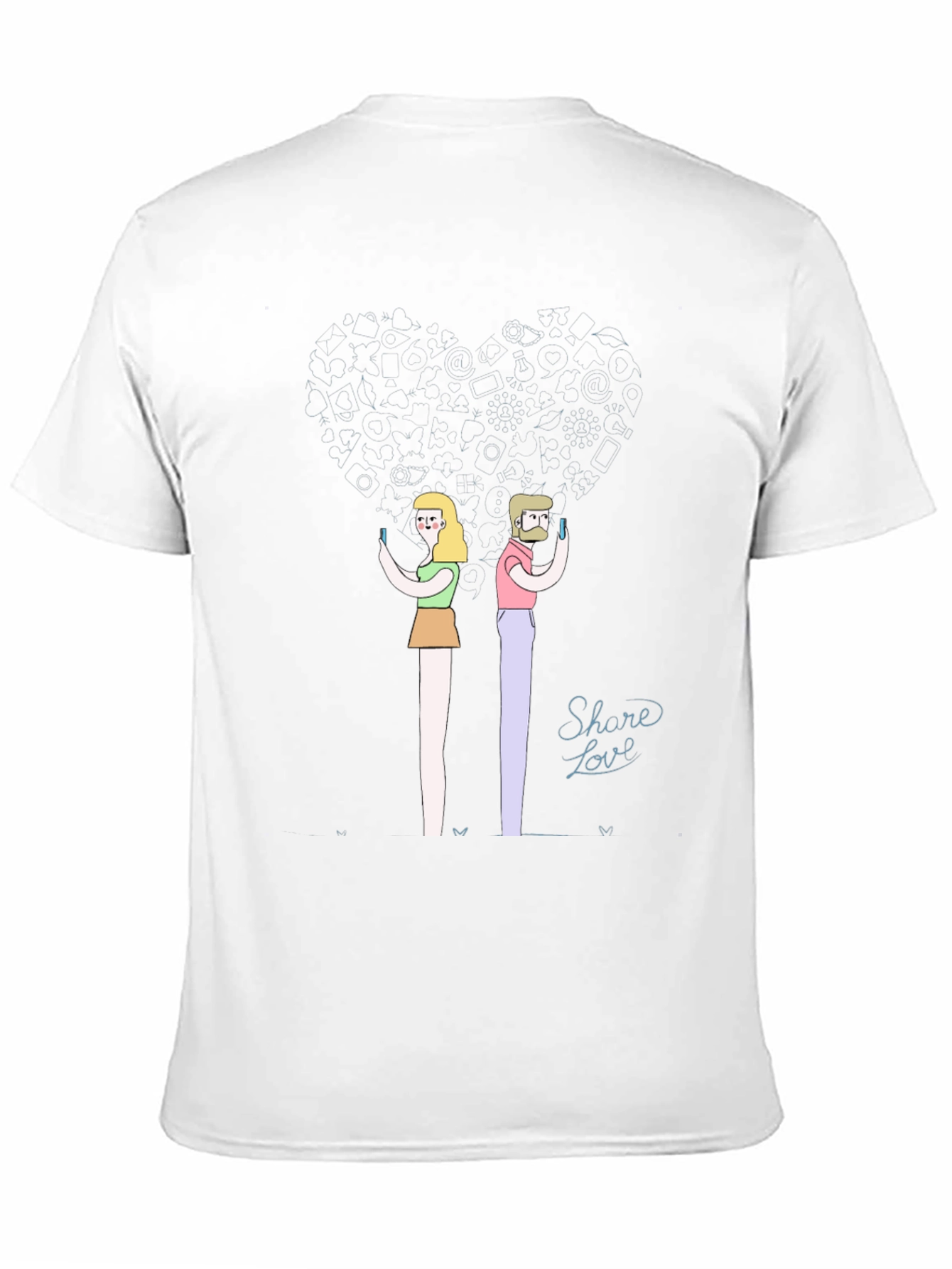 Share Love Tee - Modern Social Connection