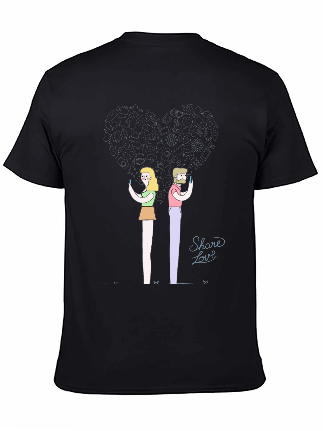Share Love Tee - Modern Social Connection