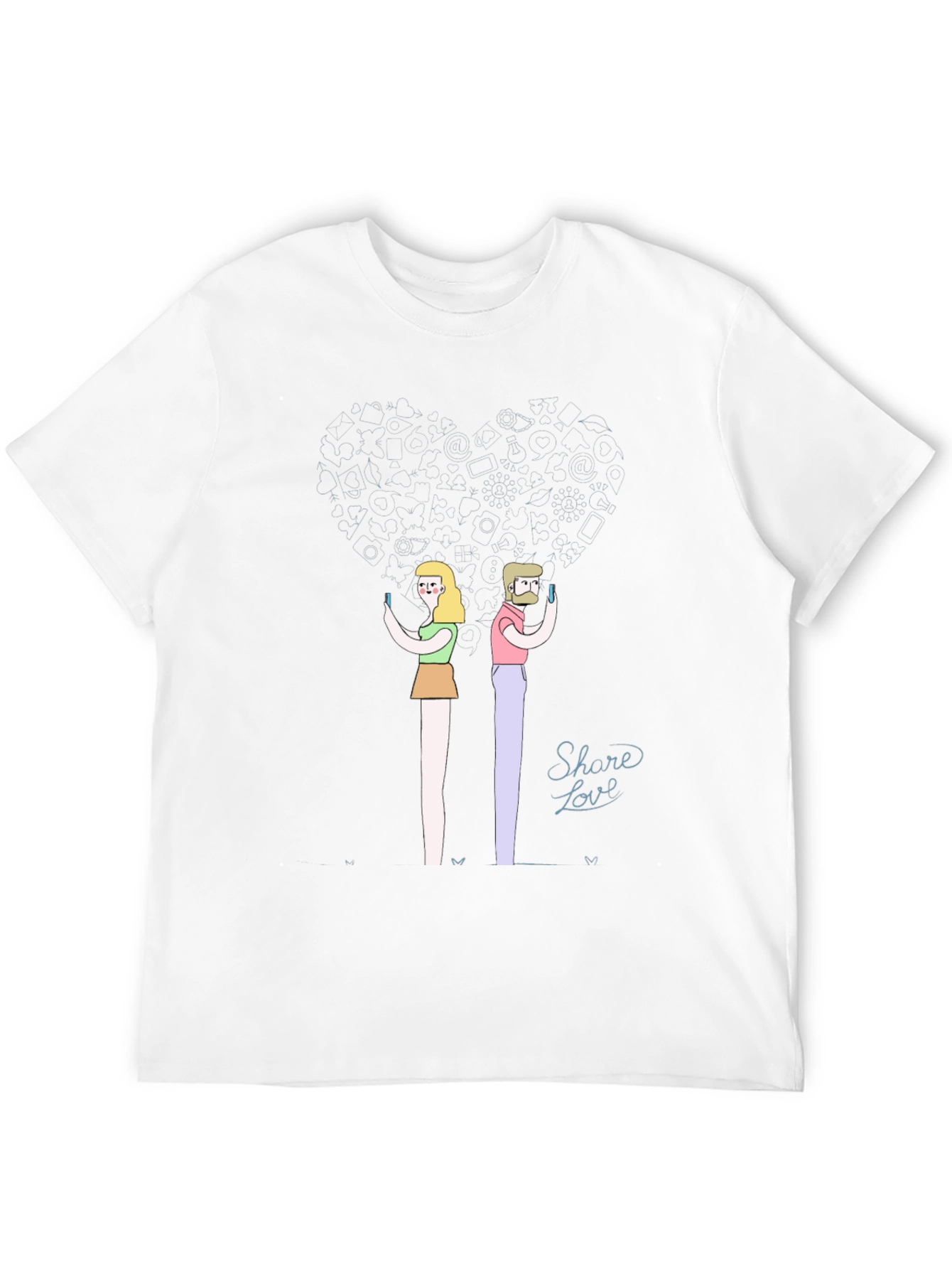 Share Love Tee - Modern Social Connection
