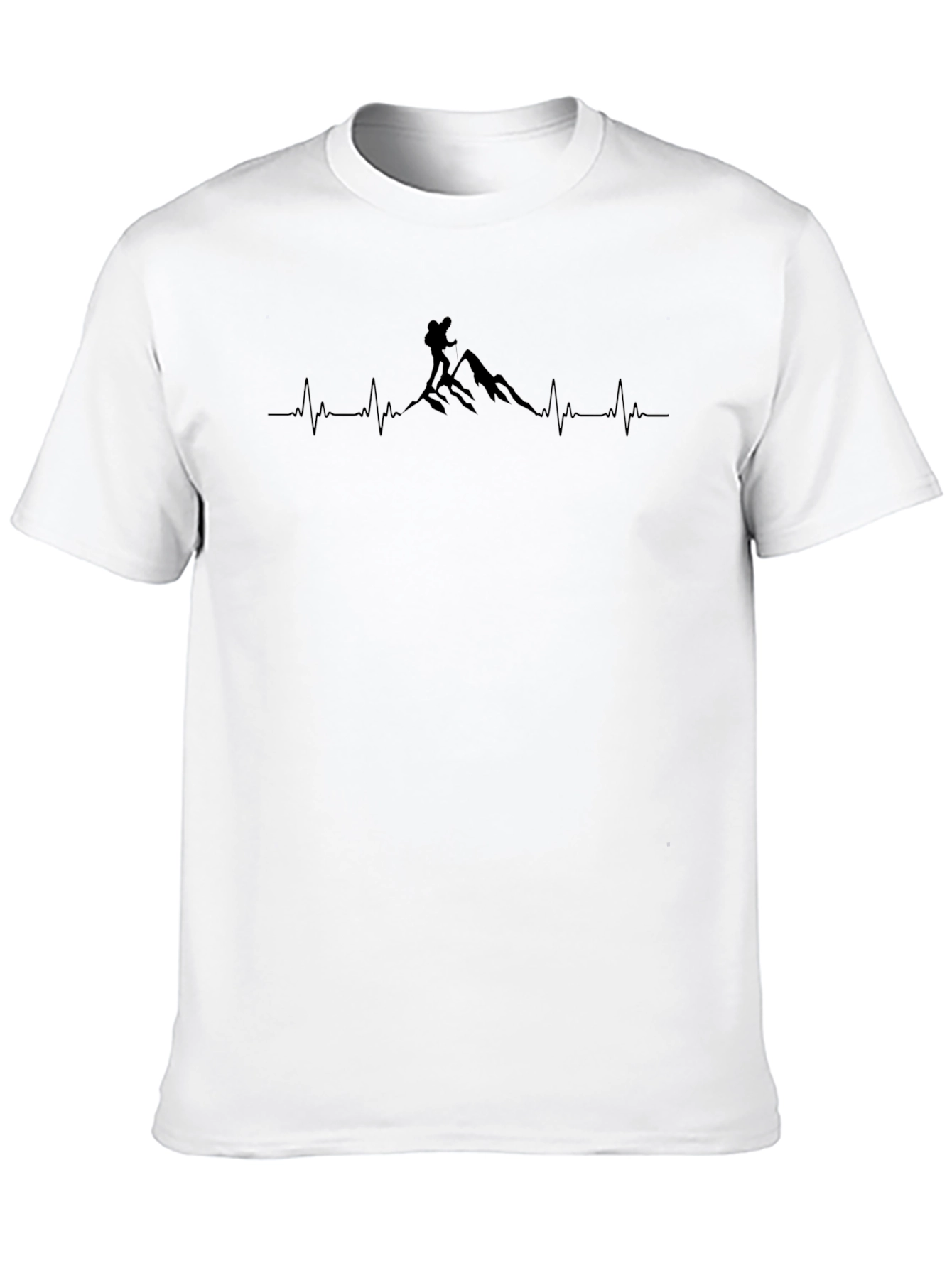 Hiking Heartbeat Graphic Tee - Black