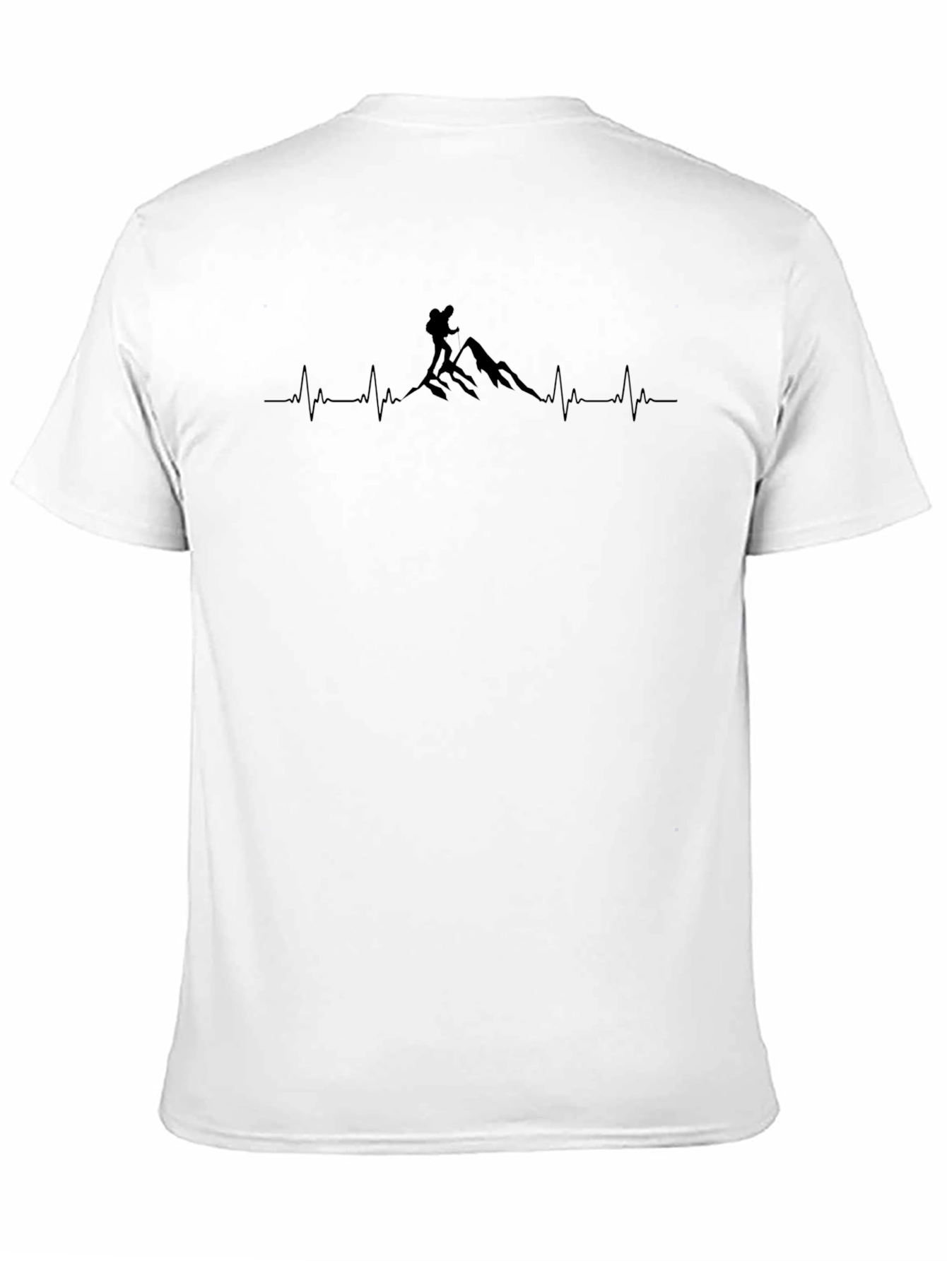 Hiking Heartbeat Graphic Tee - Black