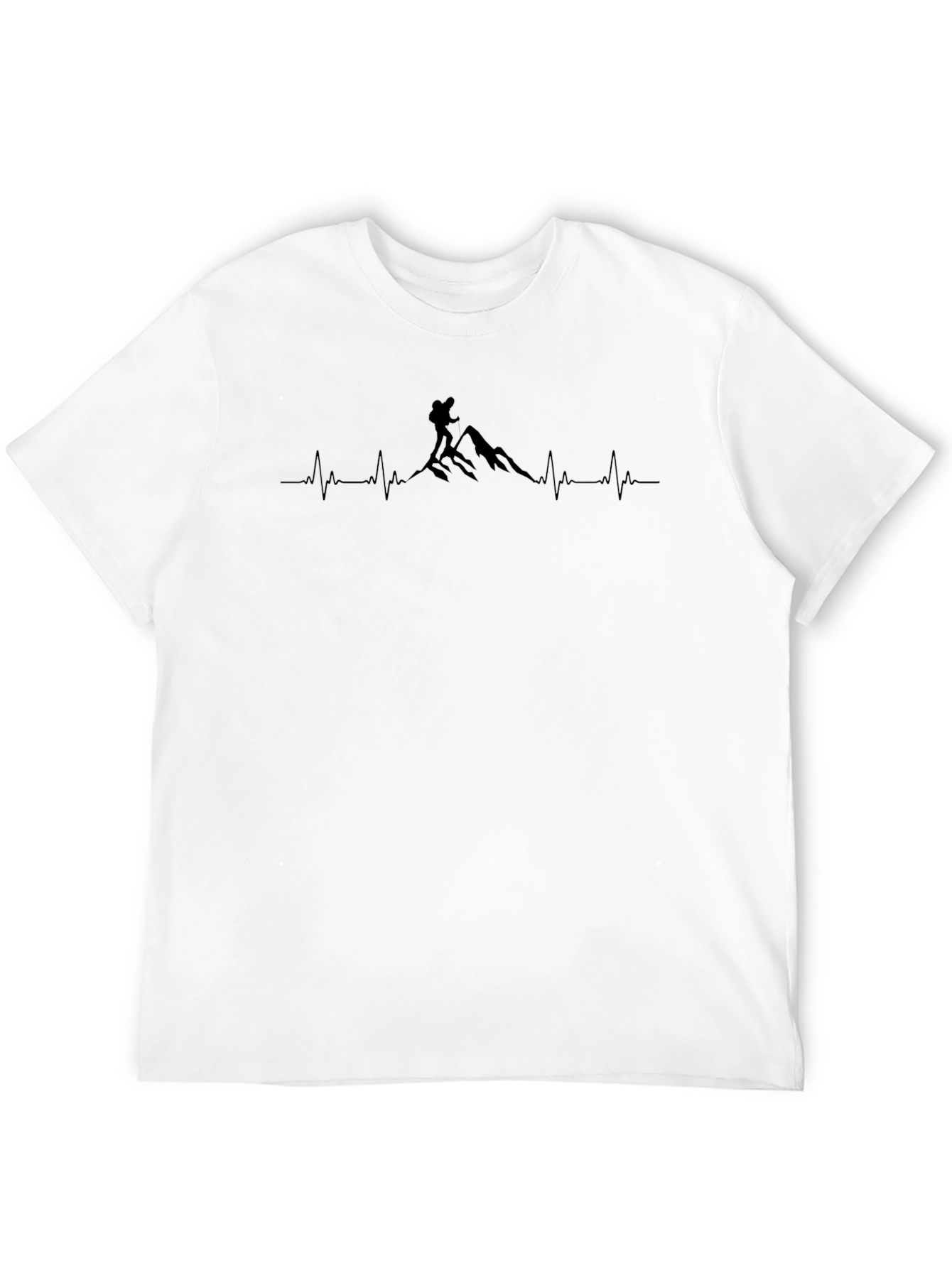 Hiking Heartbeat Graphic Tee - Black