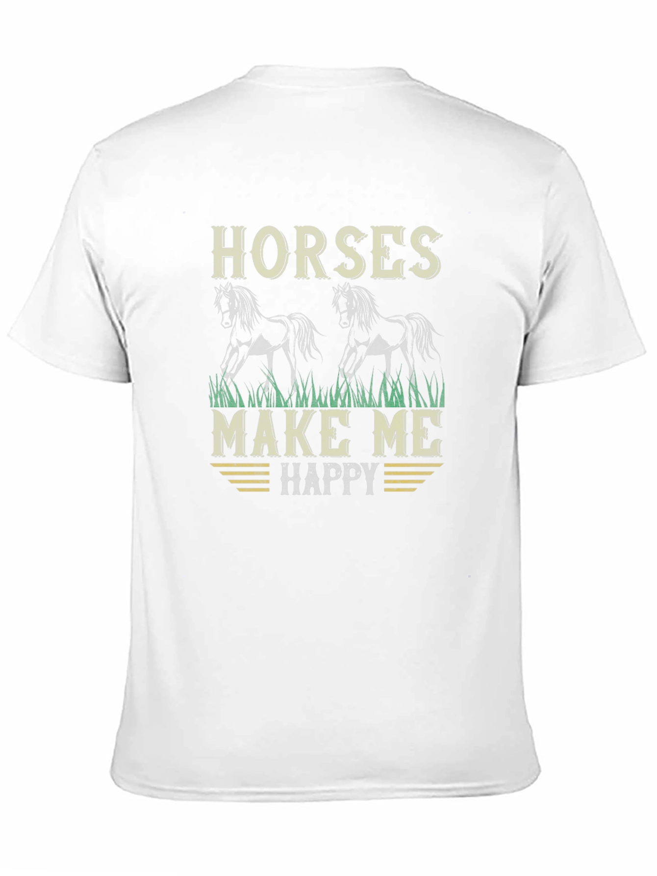 Horses Make Me Happy Graphic T-Shirt