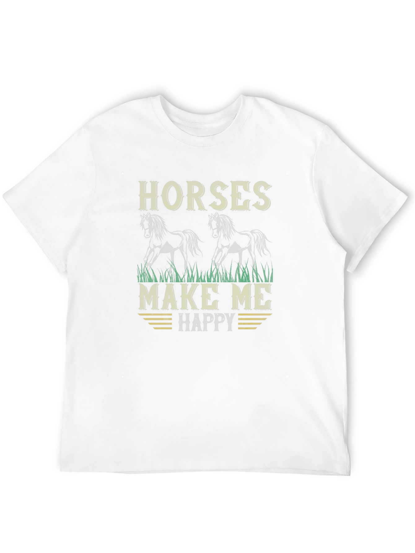 Horses Make Me Happy Graphic T-Shirt