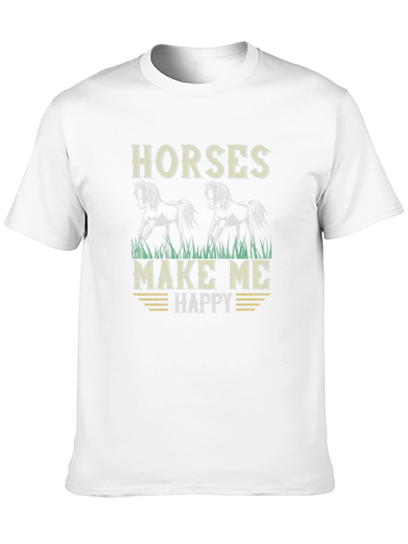 Horses Make Me Happy Graphic T-Shirt