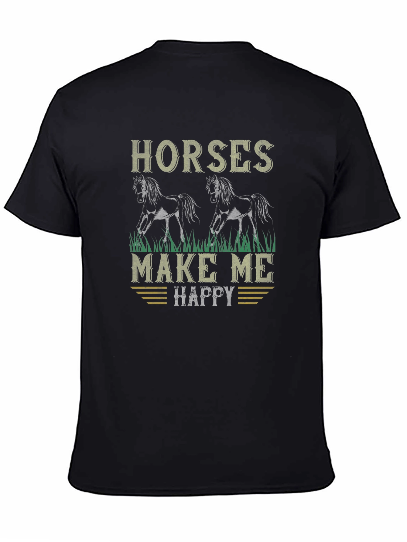 Horses Make Me Happy Graphic T-Shirt