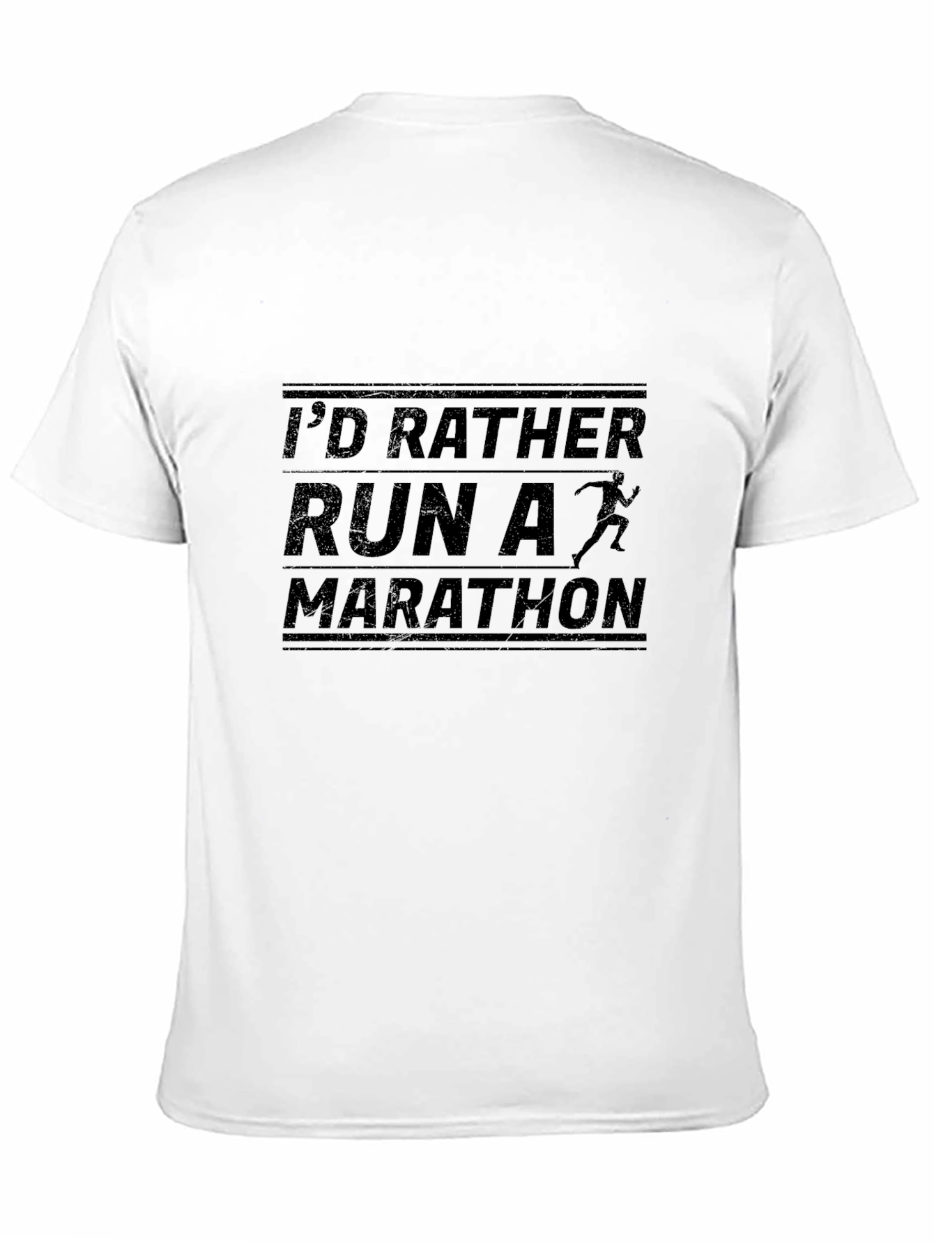 Id Rather Run a Marathon Black T-Shirt