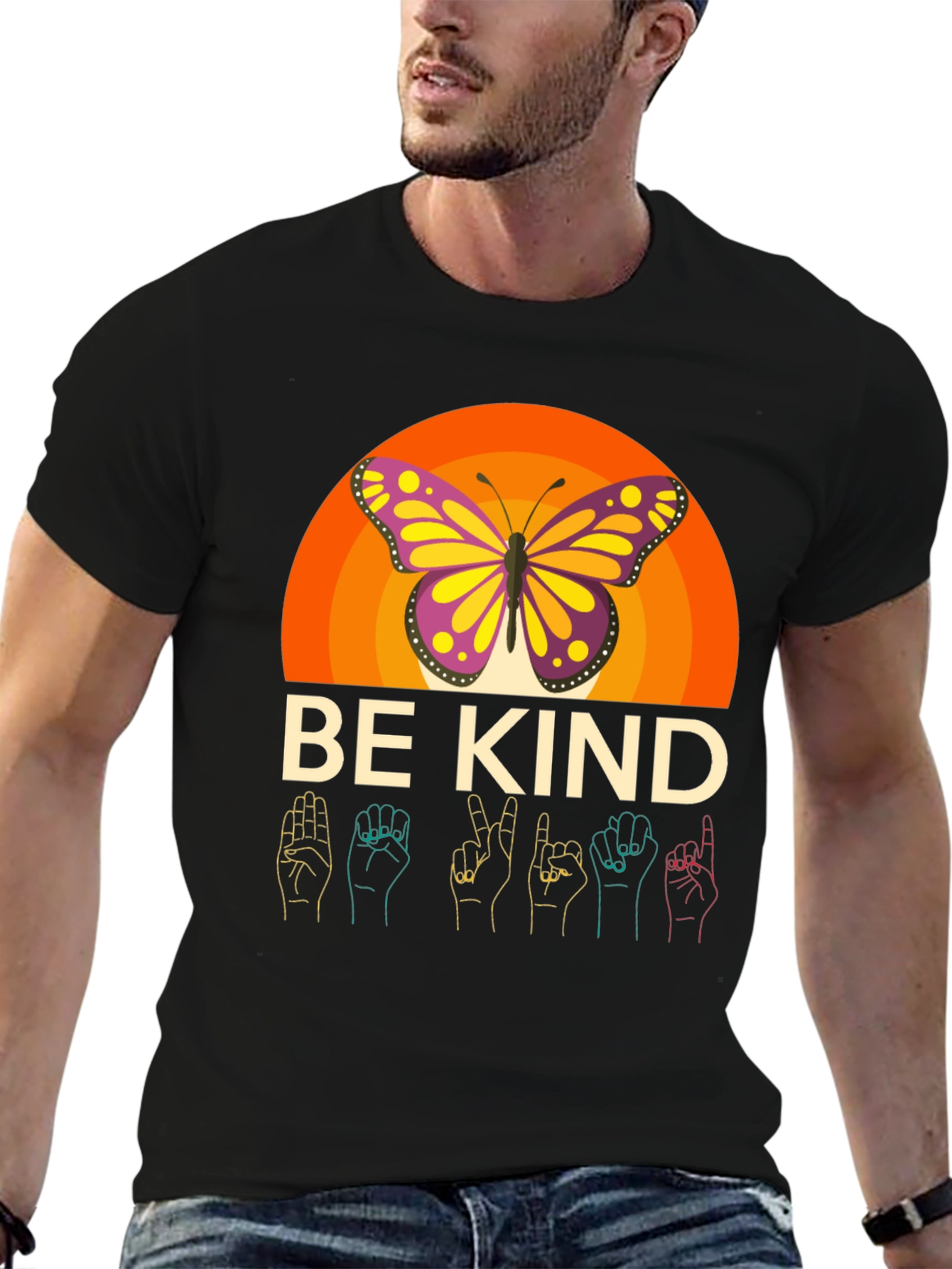 Be Kind Butterfly Graphic Tee - Comfort Fit