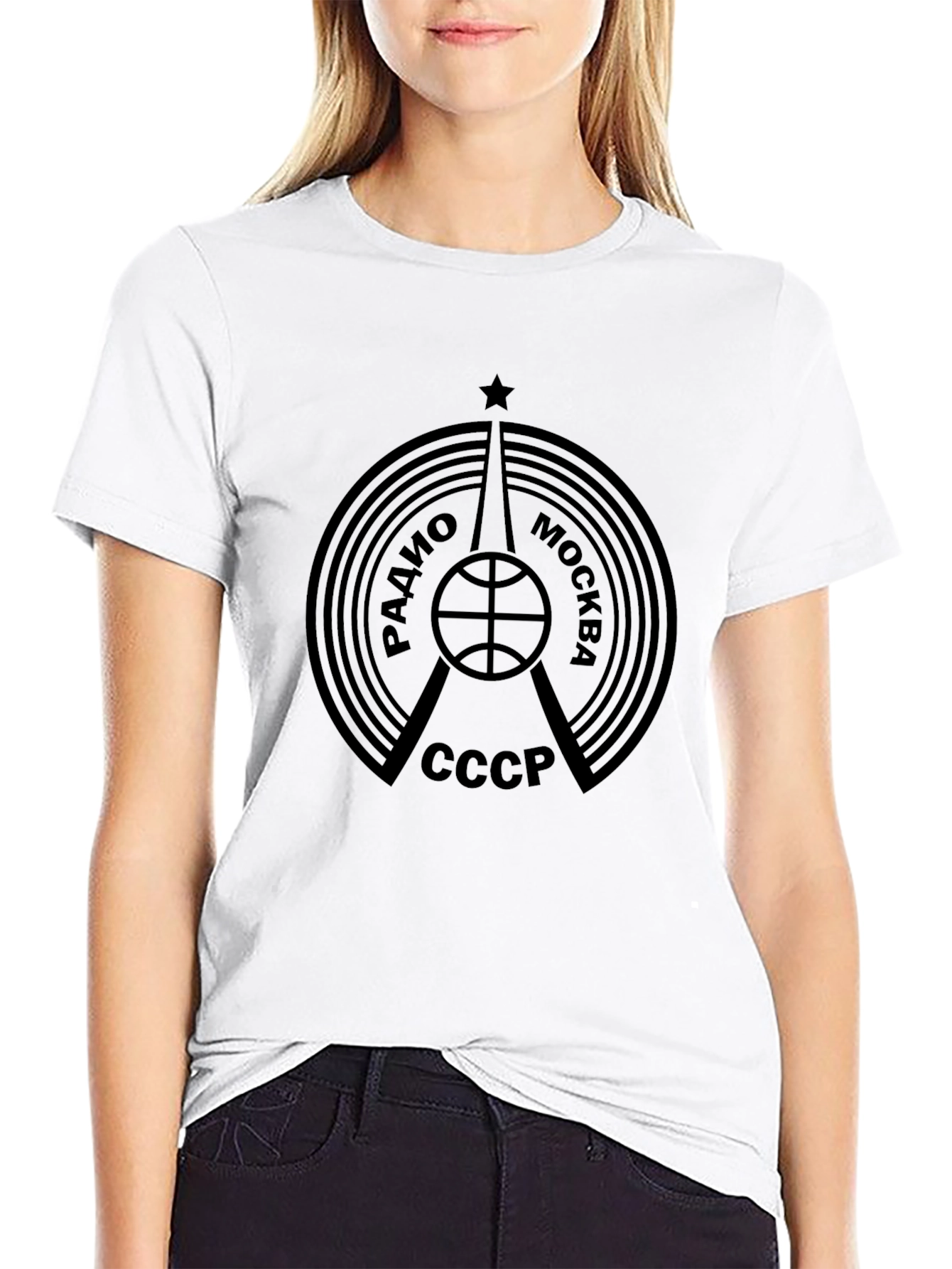 Radio Moscow USSR T-Shirt Black