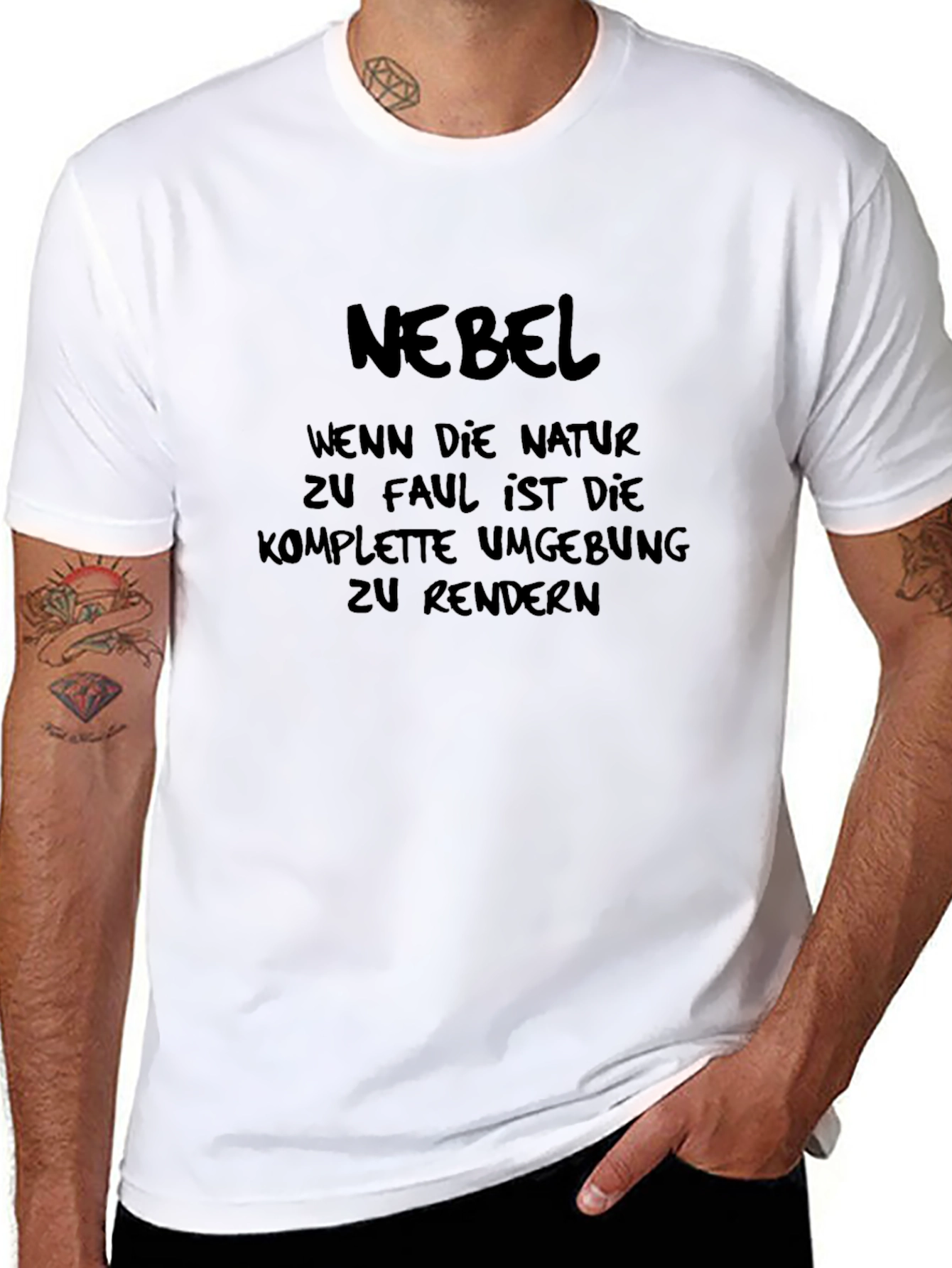 Nebel Graphic T-Shirt - Humorous German Text Design