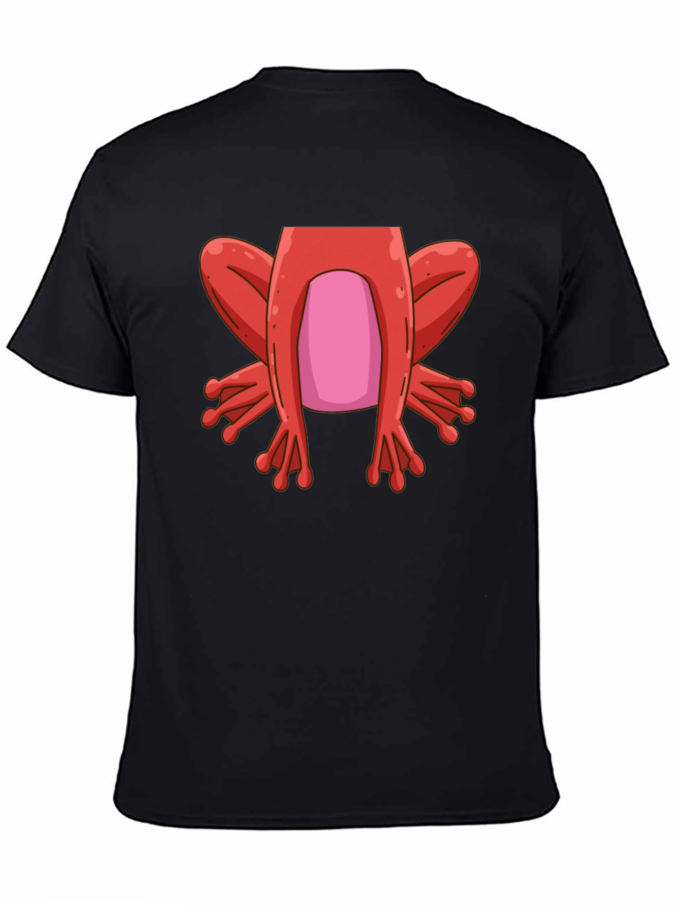 Funny Frog Design Black T-Shirt