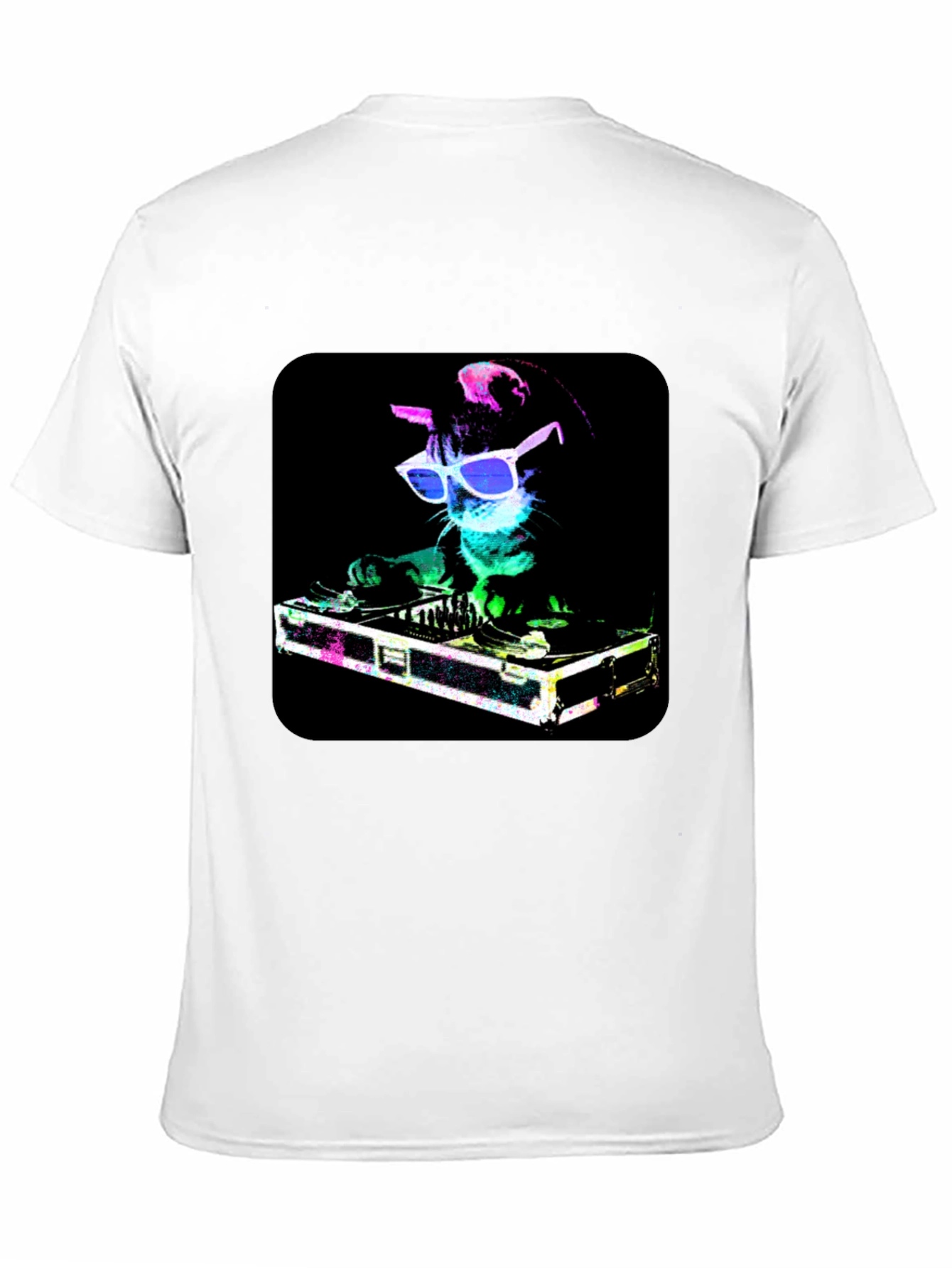 DJ Cat Graphic Tee - Cool Party Shirt